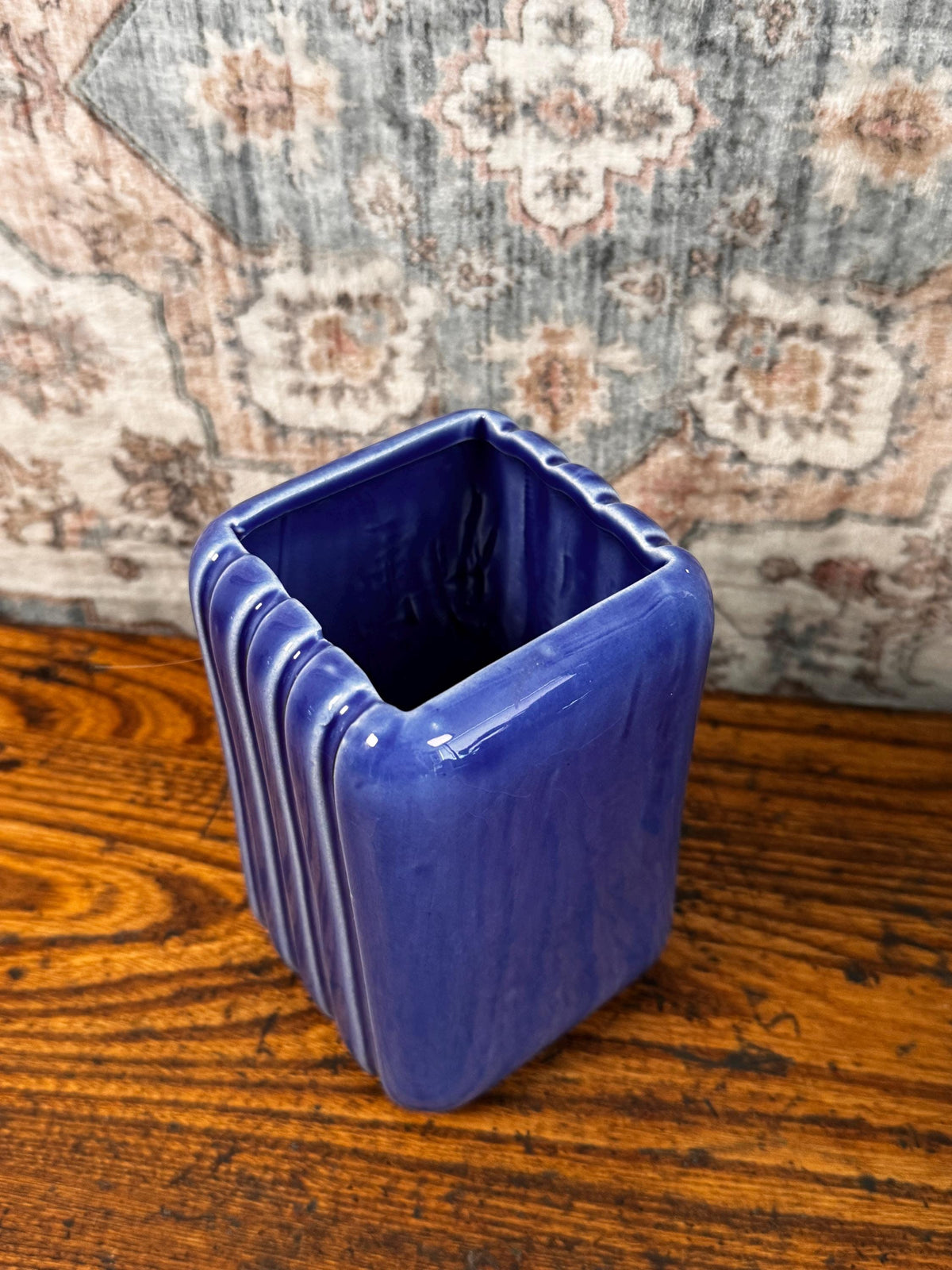 Blue Mid Century Modern Ceramic Vase