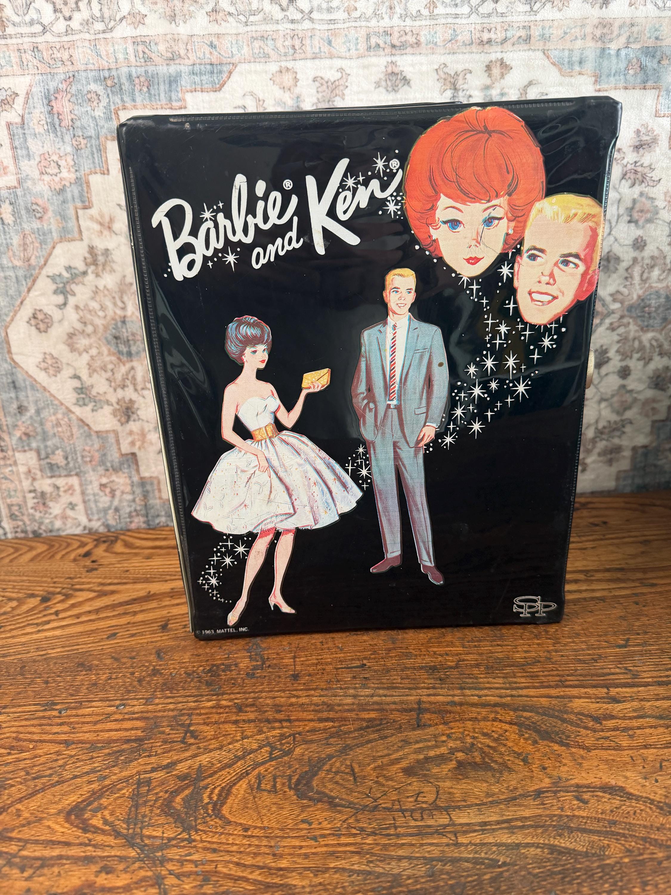 Vintage 1960s Mattel Barbie and Allan Doll Pair with Clothing Accessories