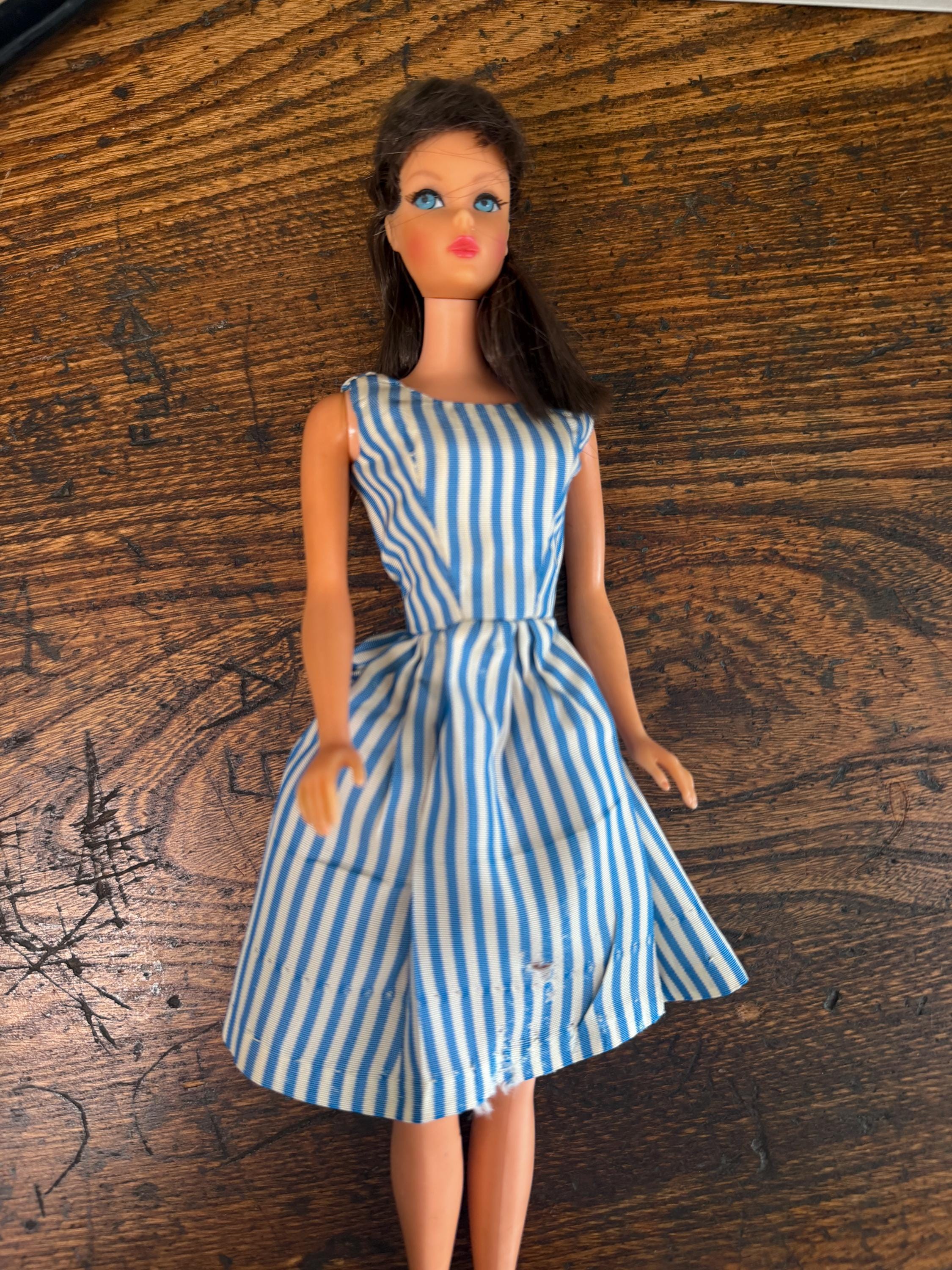 Vintage 1960s Mattel Barbie and Allan Doll Pair with Clothing Accessories