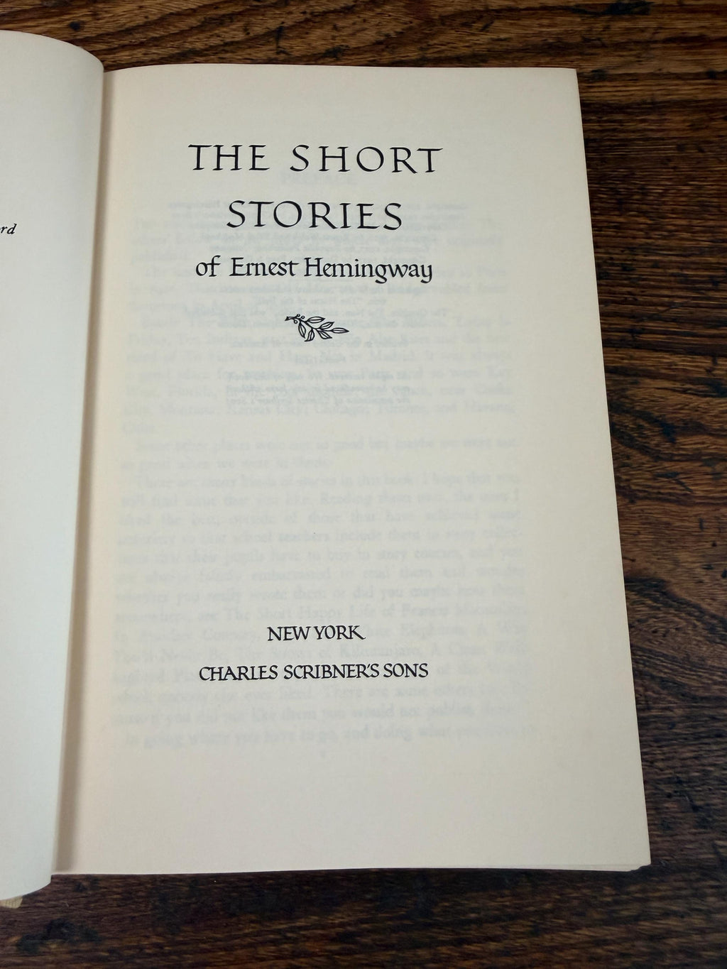 The Short Stories of Hemingway | 1961 Hardcover