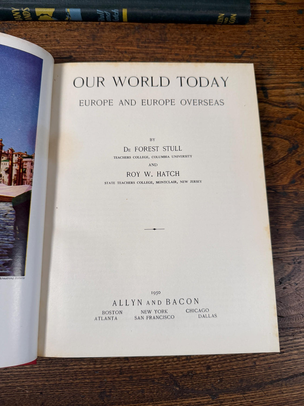 Vintage Our World Today Geography Book Set 1950 1952 Stull Hatch Allyn Bacon