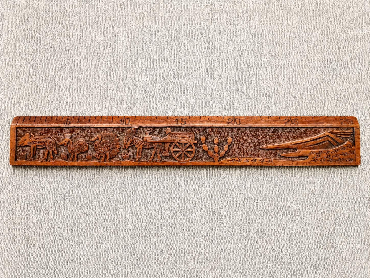Taormina Carved Wooden Ruler