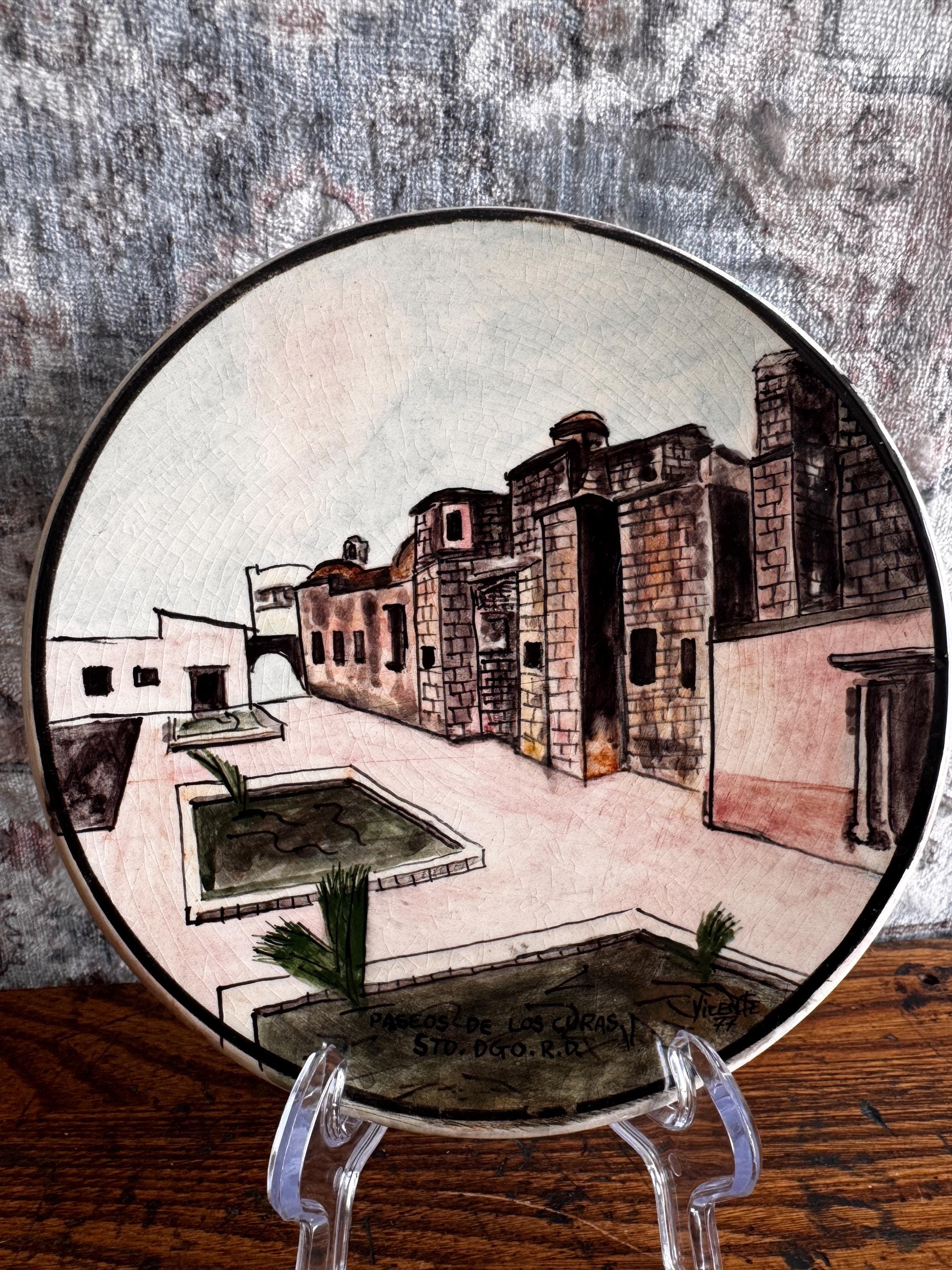 Santo Domingo Hand Painted Ceramic Plates | 1977