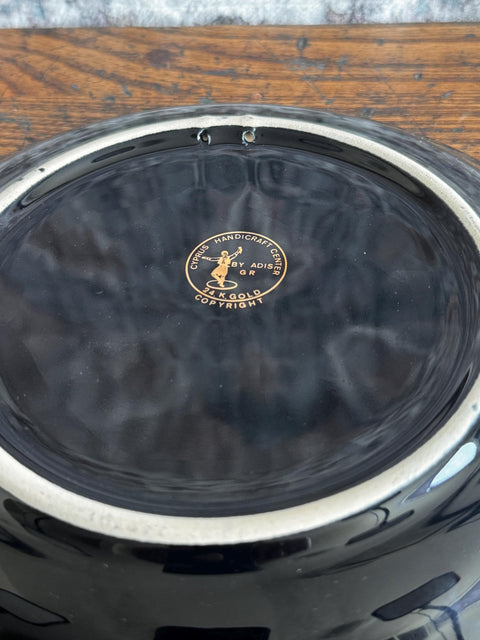 Cyprus Handcraft Decorative Plate with 24K Gold Detailing