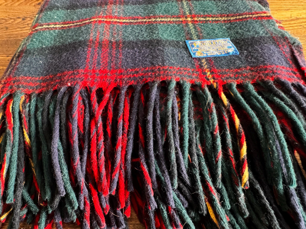 Pendleton 1970s Tartan Wool Blanket