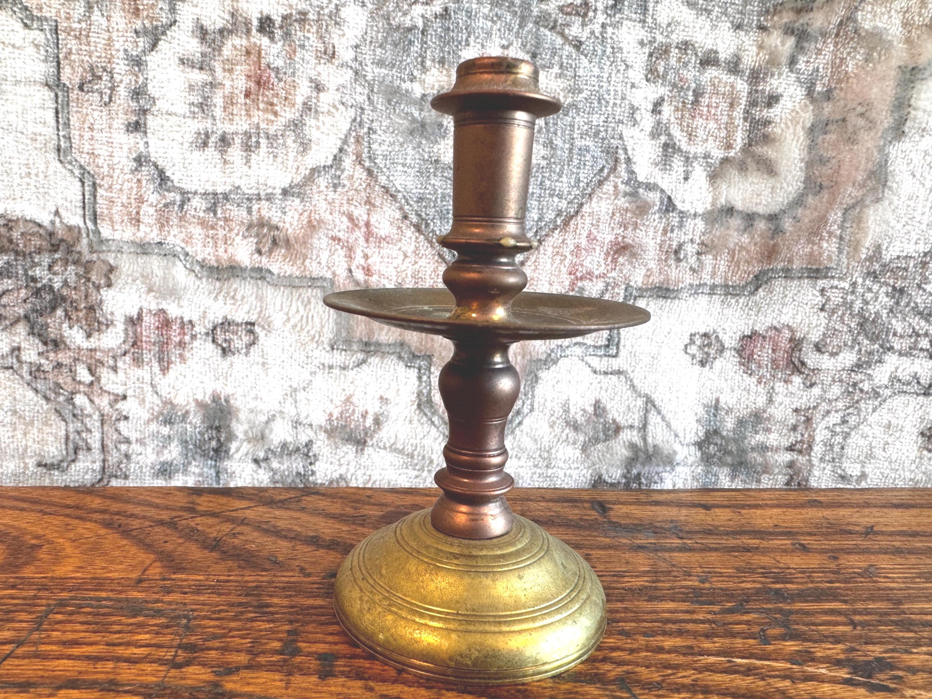 Vintage Brass Candlestick Holder - 4 Inch Classic Design