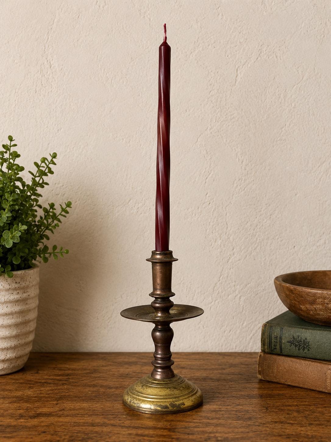Vintage Brass Candlestick Holder - 4 Inch Classic Design