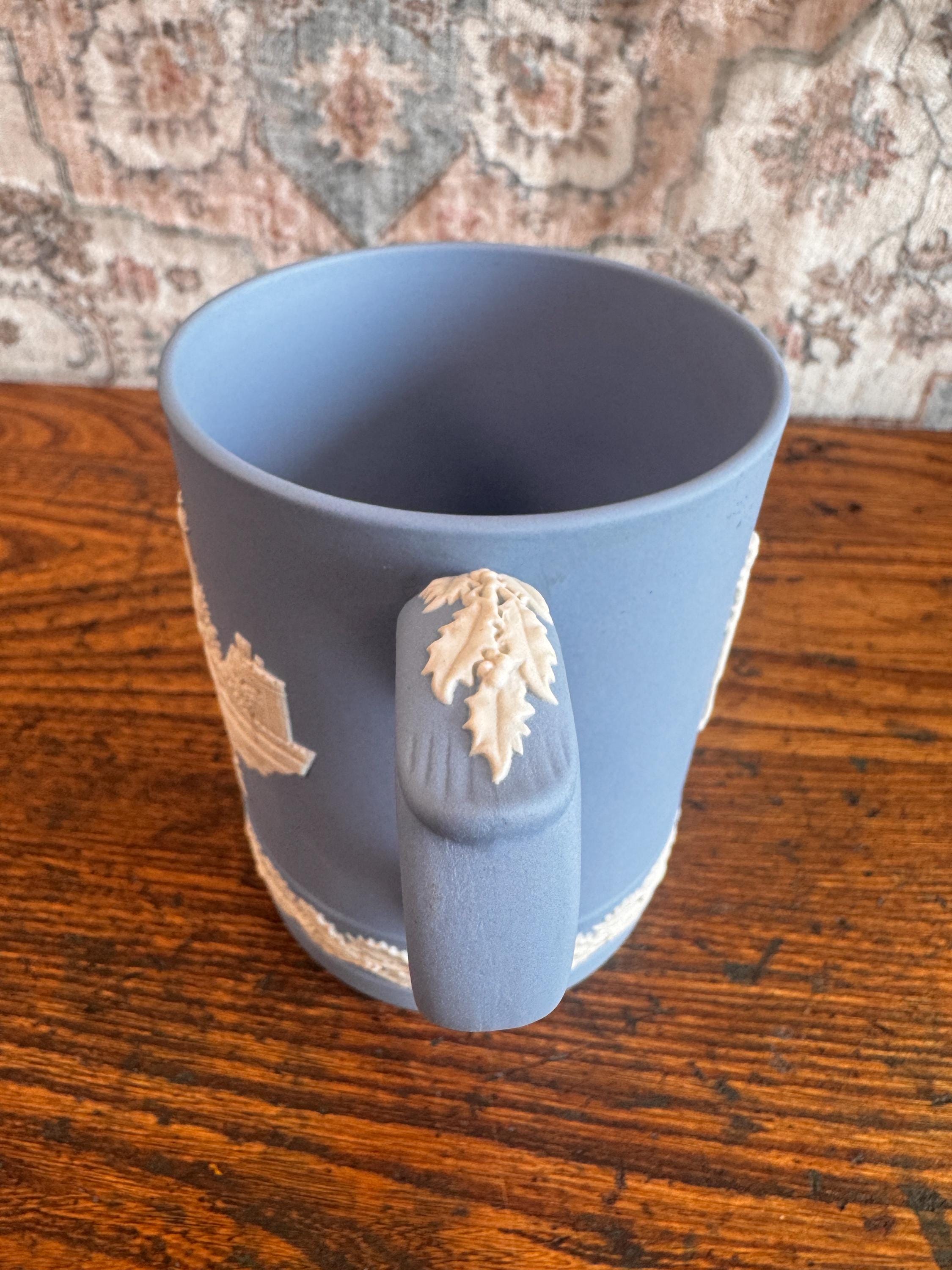 Wedgwood Jasperware Christmas 1973 Mug and Plate