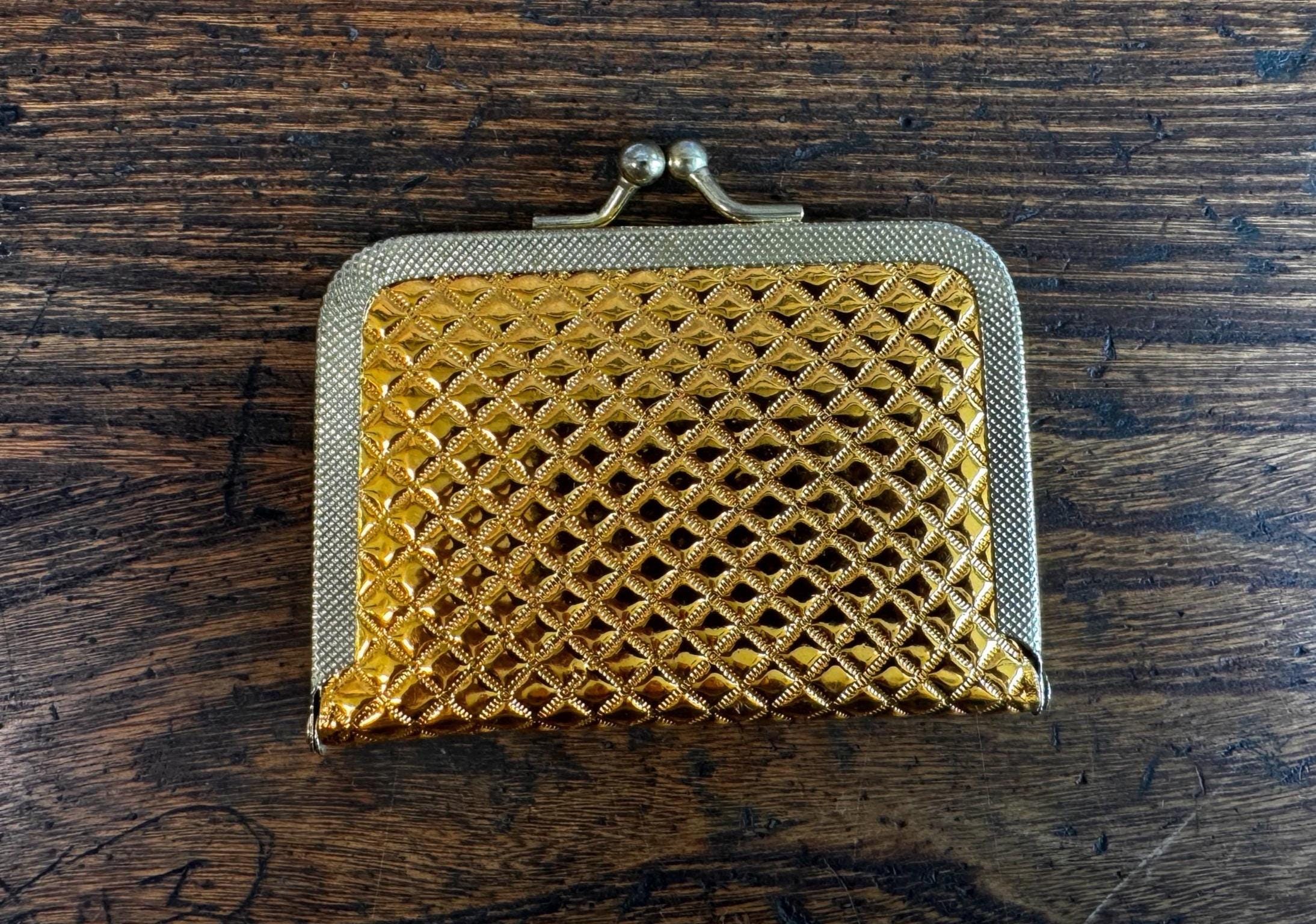 Mini Sewing Kit in Gold Quilted Clutch Case