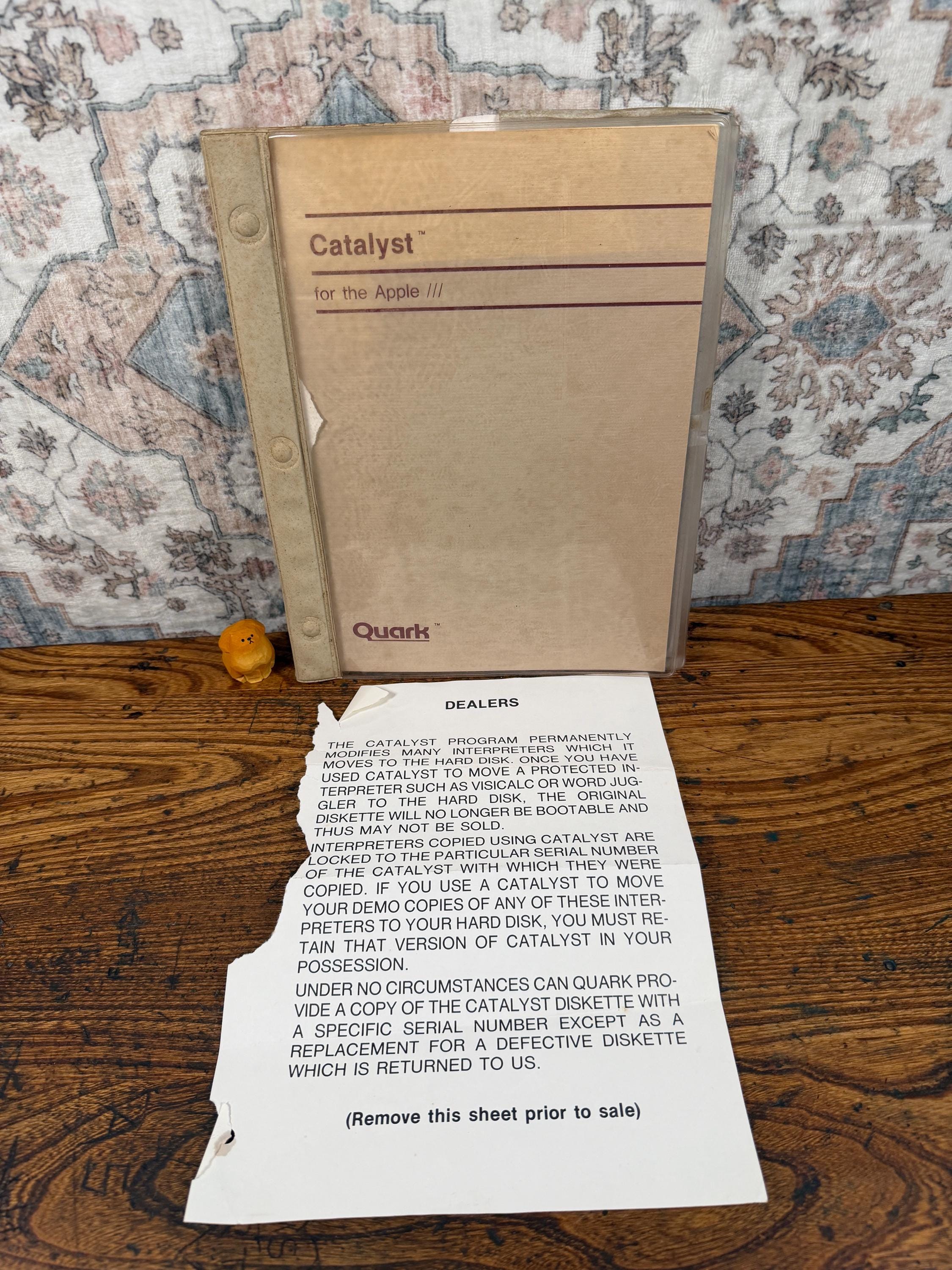 Quark Catalyst Software for Apple III