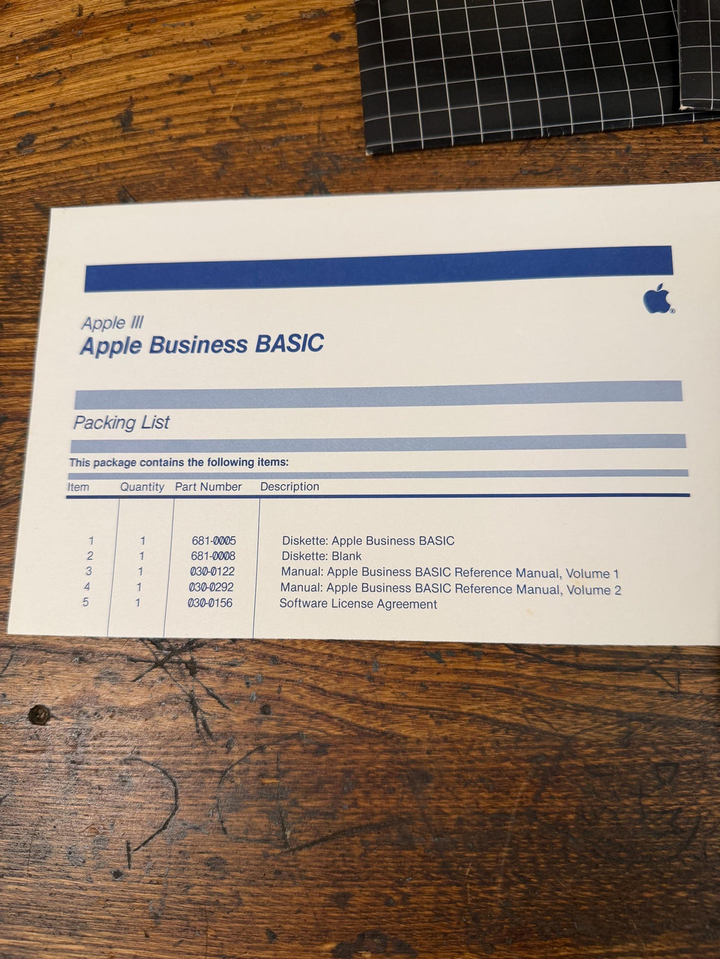 Apple Business BASIC Reference Manual and Diskware for Apple III