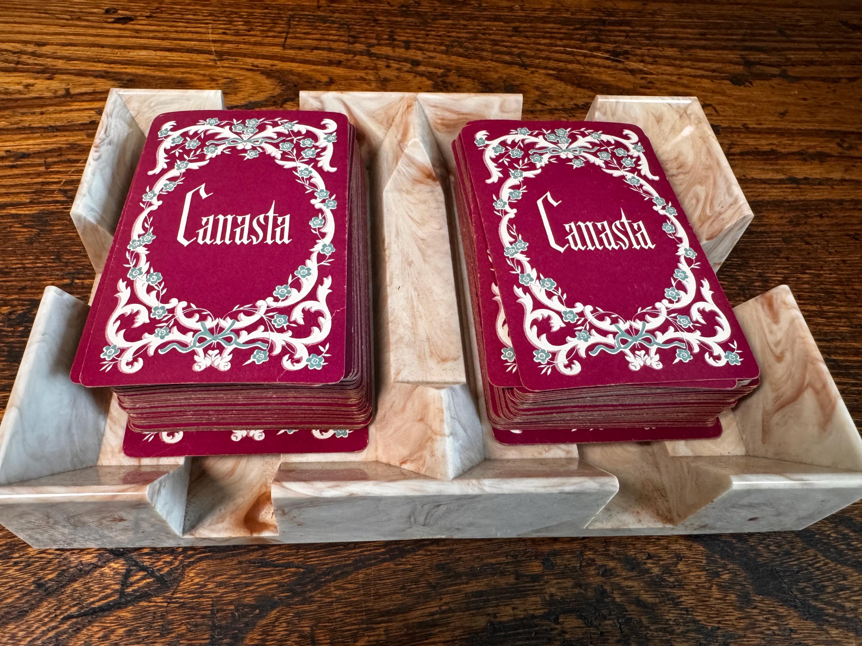 Vintage 1950 Canasta Card Game Set by Whitman Publishing Co.