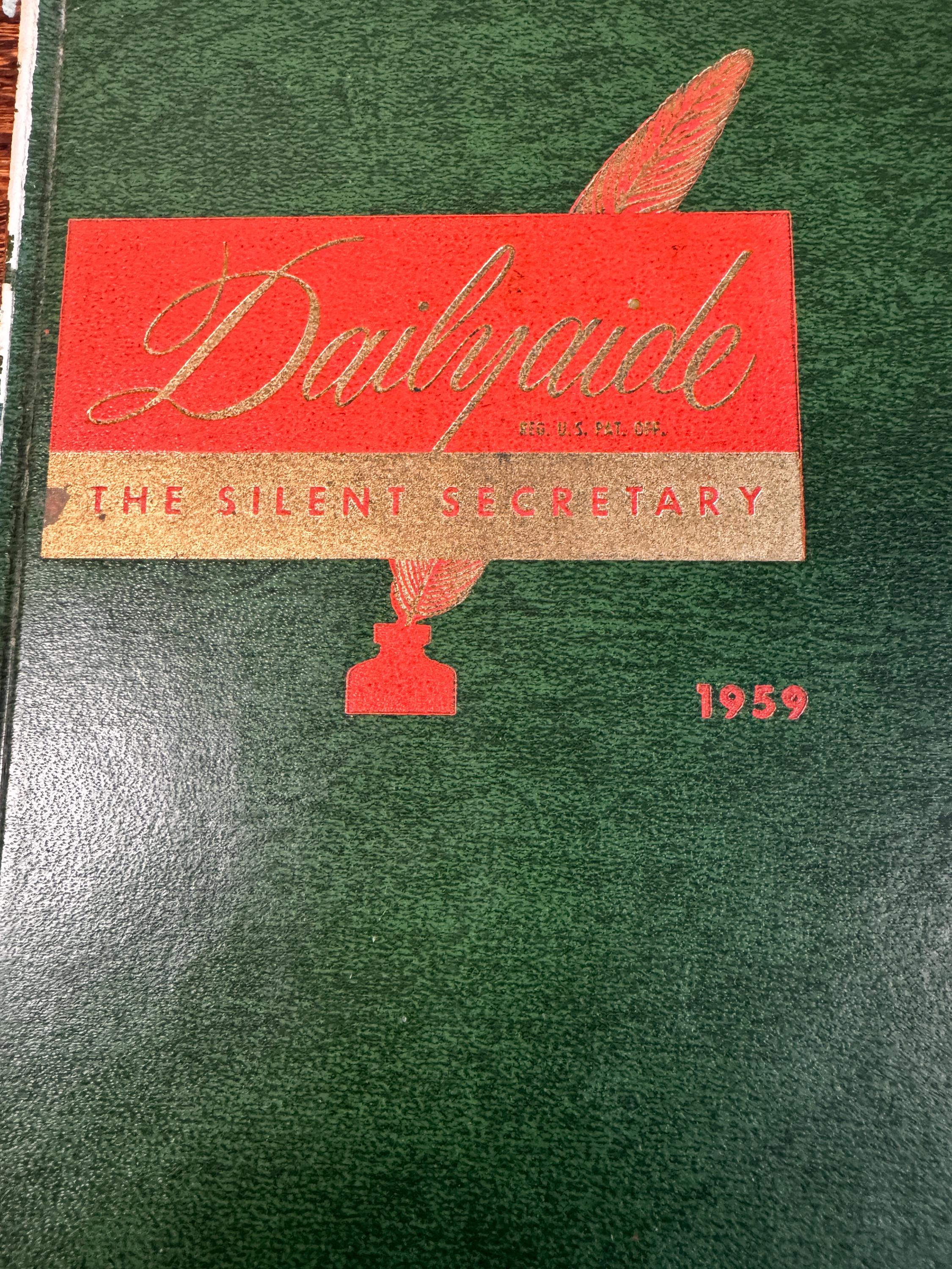 Dailyguide The Silent Secretary 1959 Diary - Oklahoma Woman's Handwritten Entries