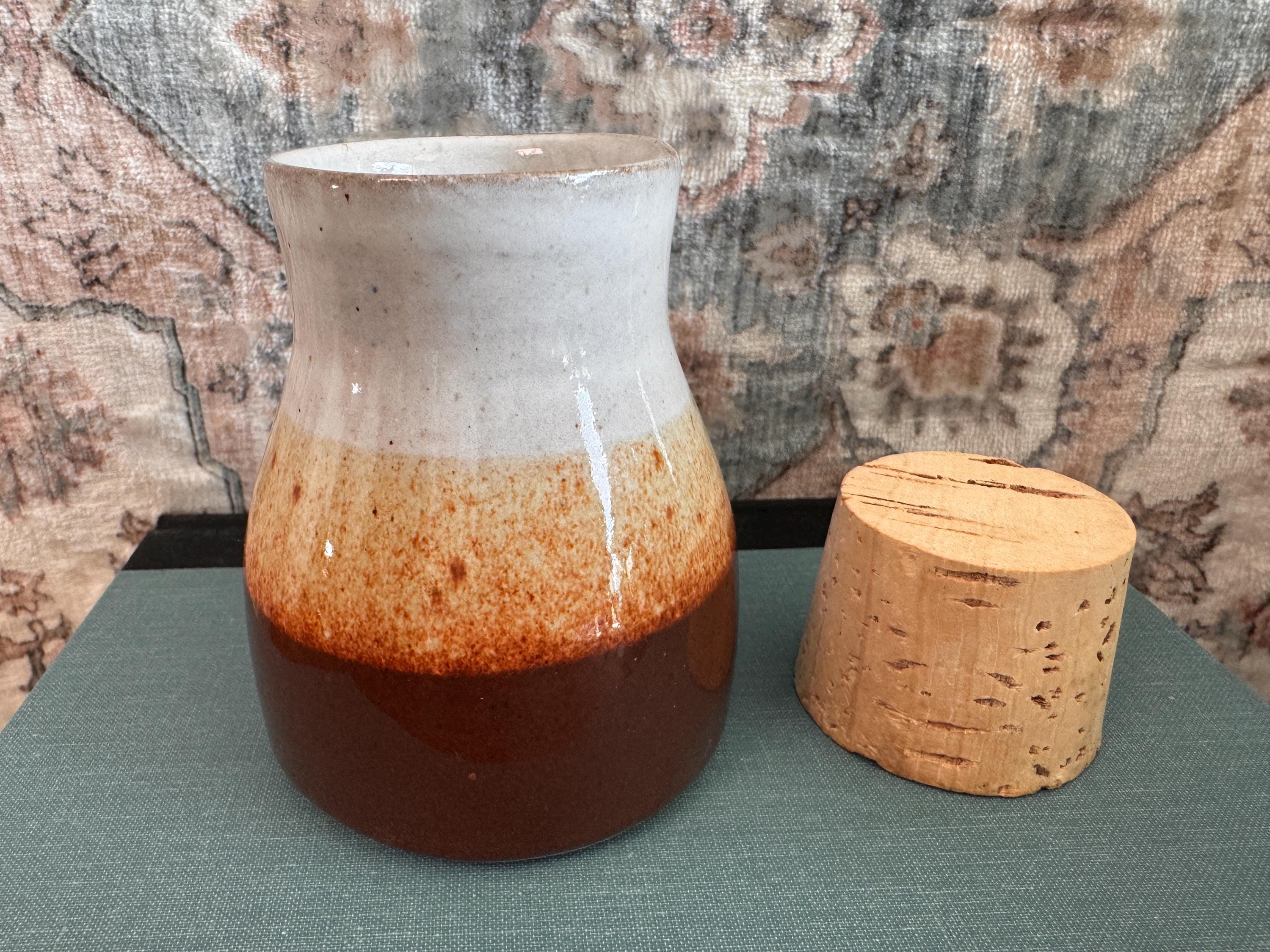 Handmade Ceramic Jar with Cork Lid