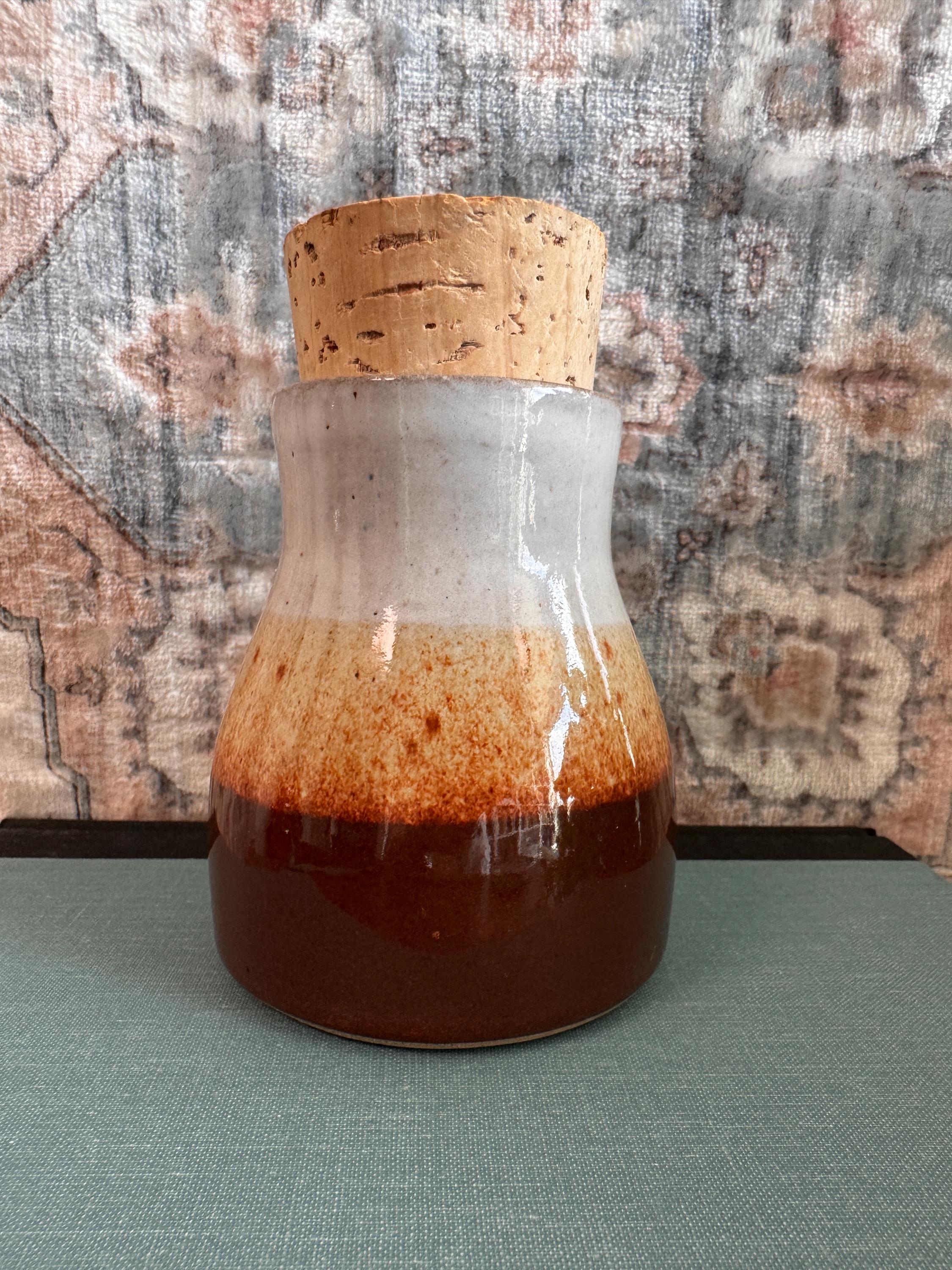 Handmade Ceramic Jar with Cork Lid