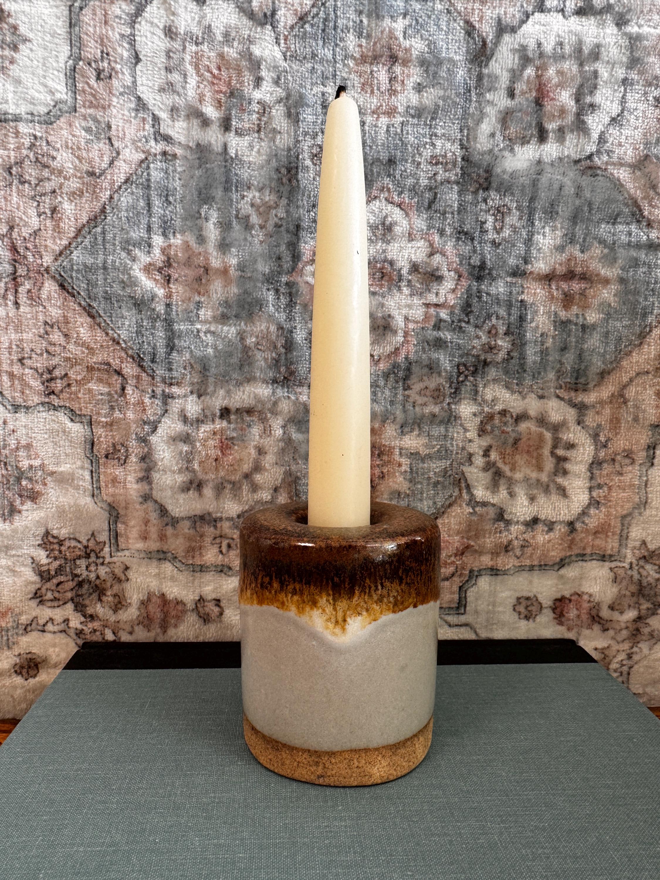 Mid-Century Modern Ceramic Candle Holder