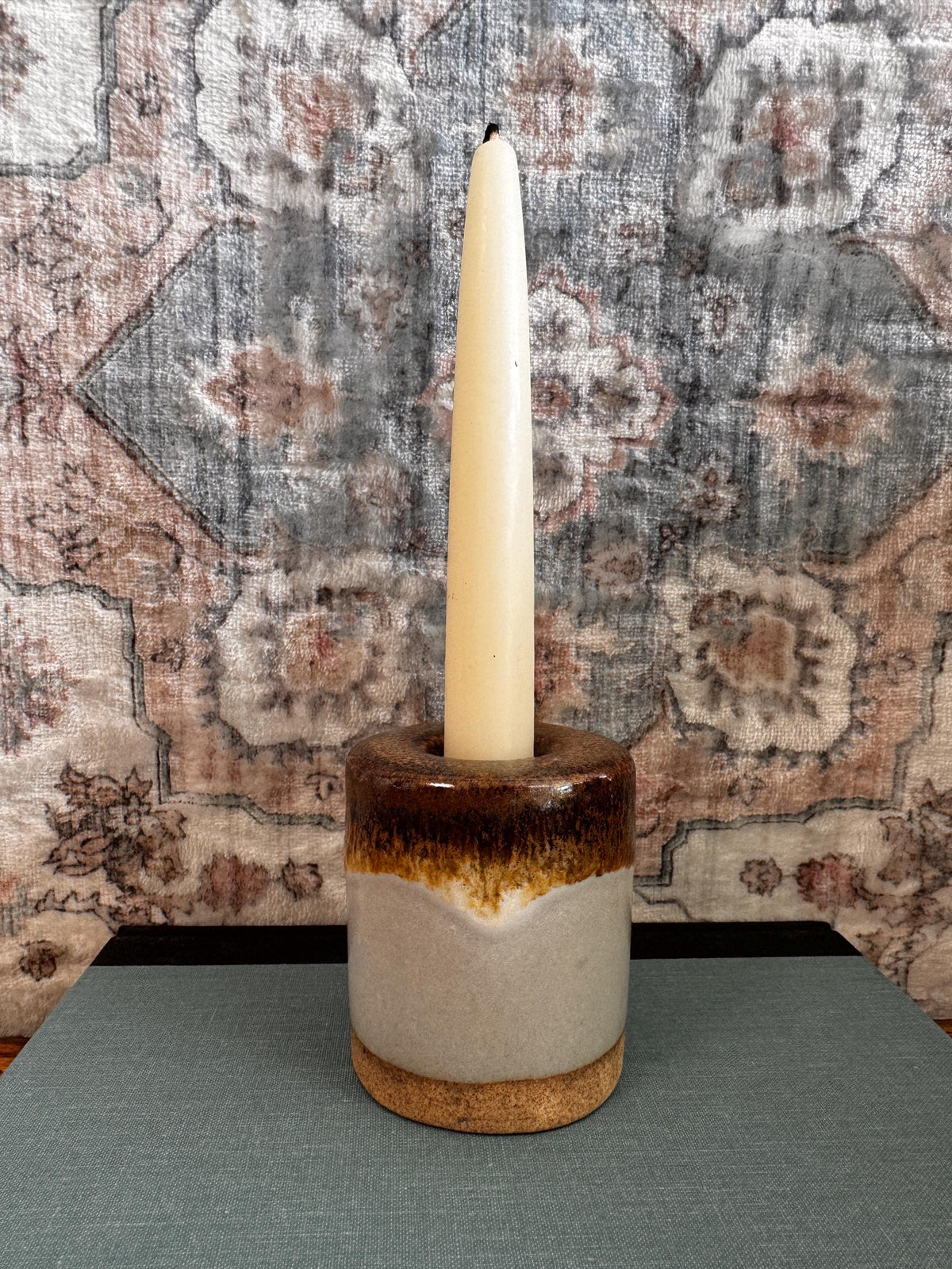 Mid-Century Modern Ceramic Candle Holder