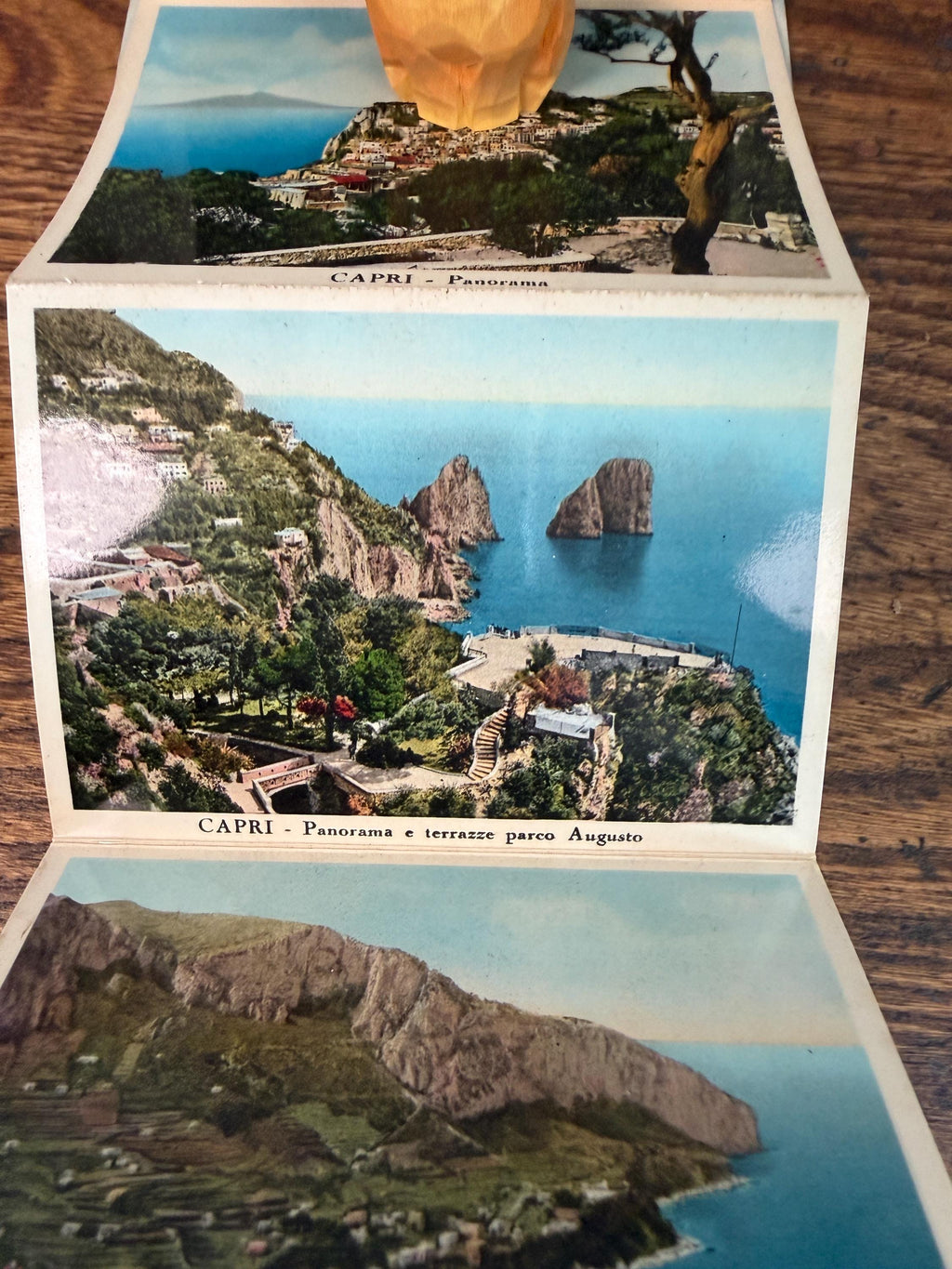 CAPRI The Blue Grotte La grotte d'Azur Die blaue Grotte Vintage Color Postcard Book