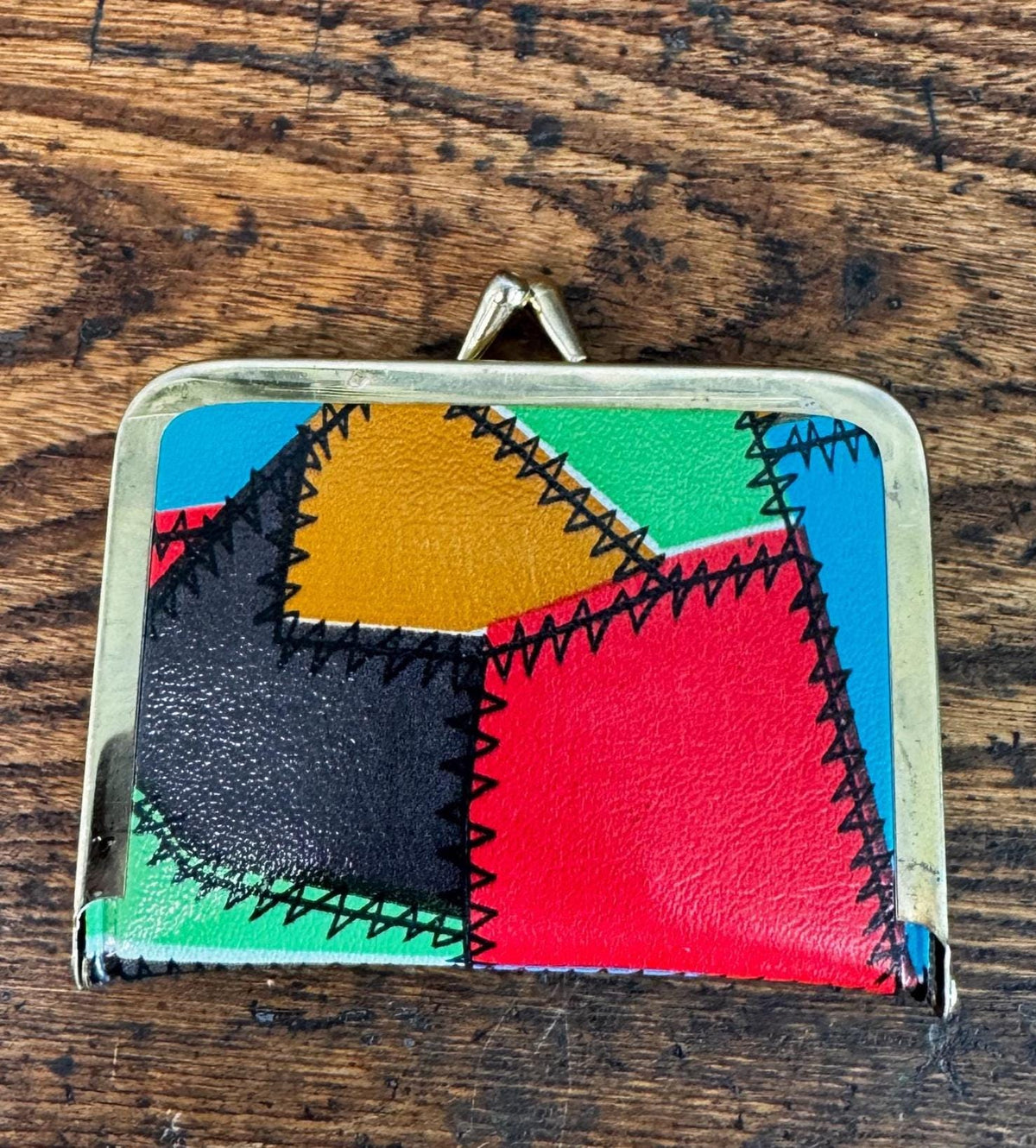 Colorful Patchwork Pattern Coin Purse with Sewing Kit