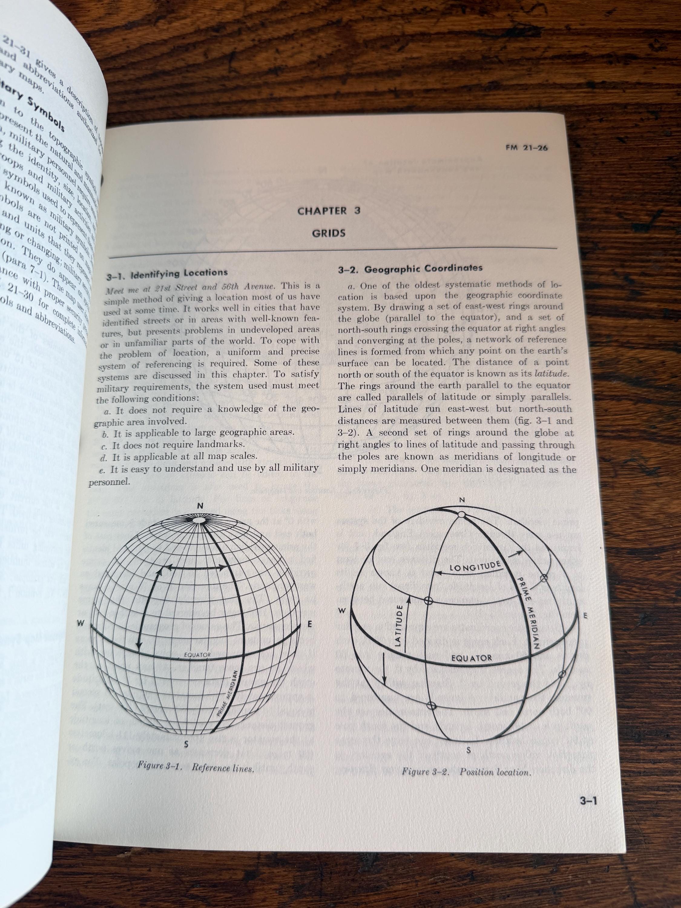 FM 21-26 Map Reading Field Manual by US Army | 1969 Paperback