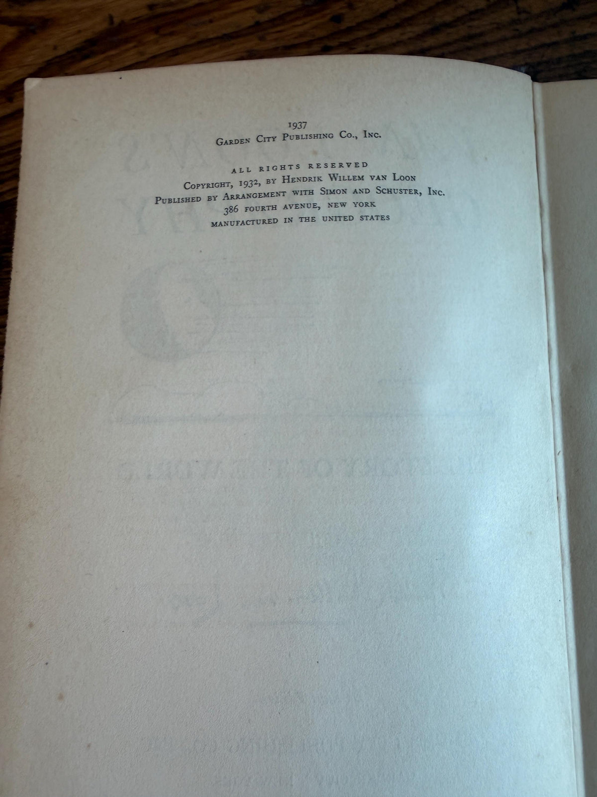 Van Loon's Geography by Hendrik Willem van Loon | 1937 Hardback