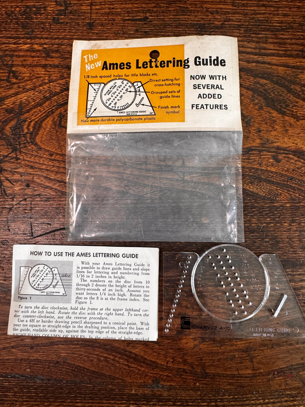 Vintage Ames Lettering Guide by Olson Mfg. Co. Drafting Tool