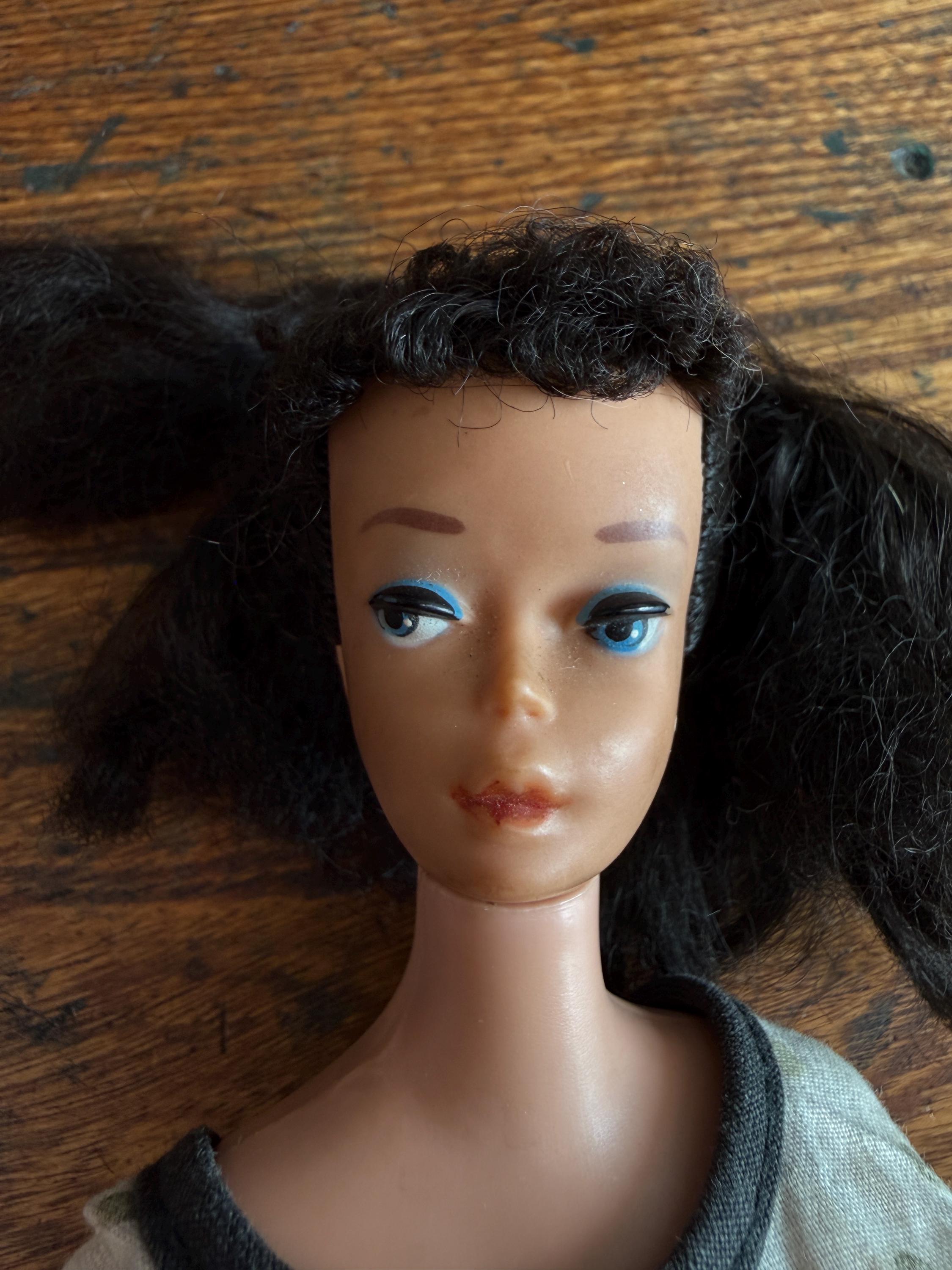 Late 4 Ponytail Barbie Doll with Wardrobe and 1964 Case by Mattel