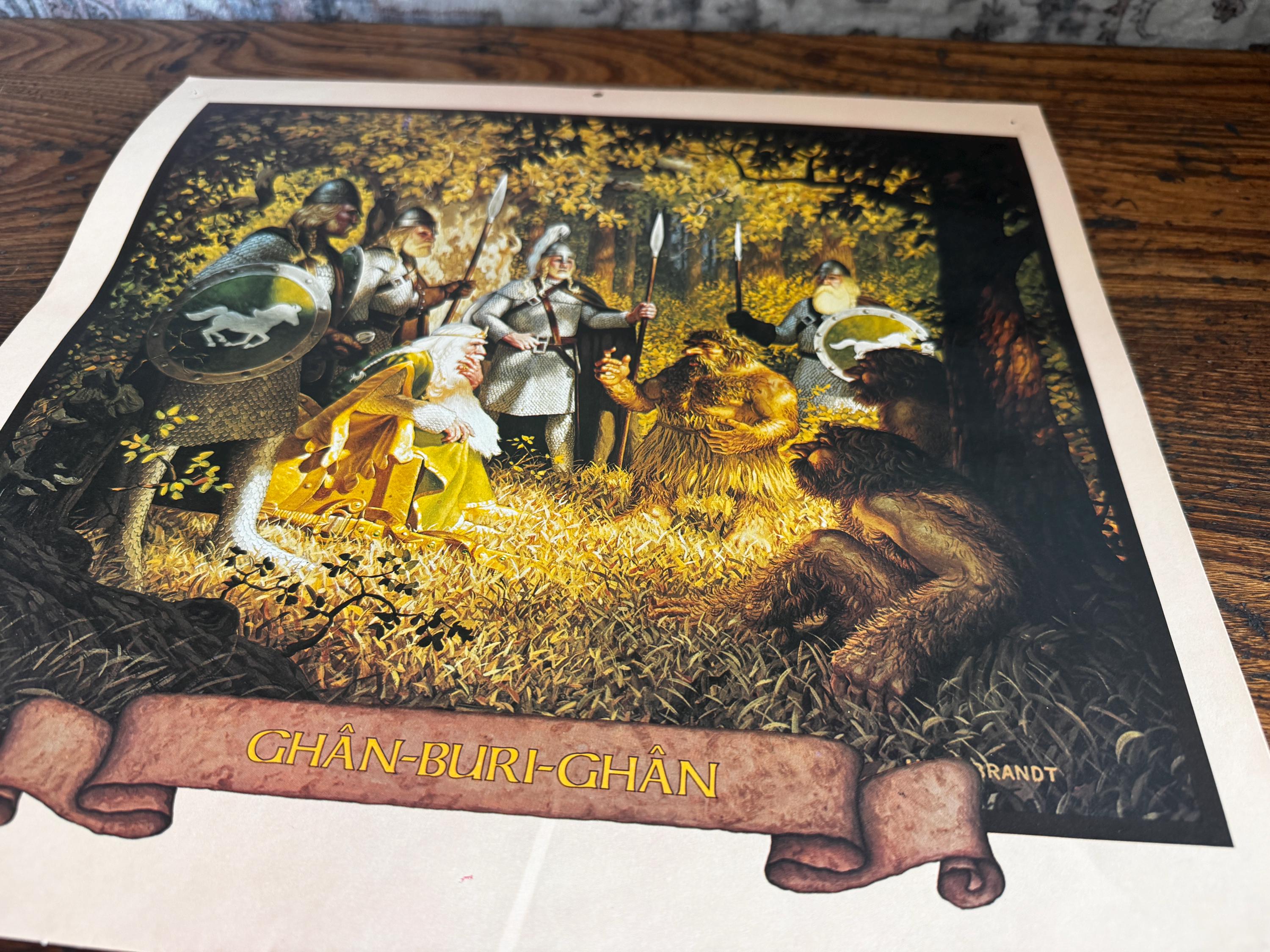 Ghân-Buri-Ghân Fantasy Art Print by Brandt | 1977 Calendar Page