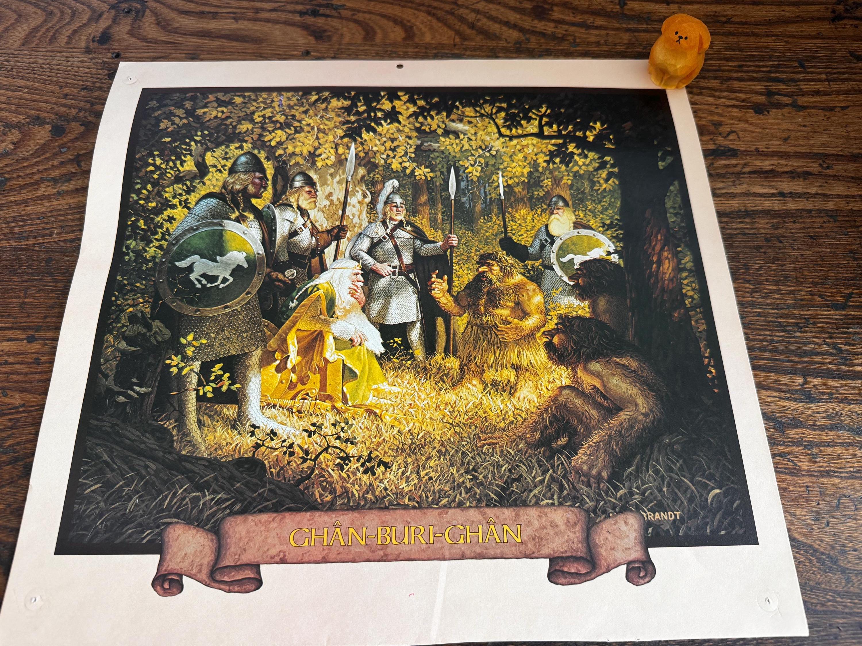 Ghân-Buri-Ghân Fantasy Art Print by Brandt | 1977 Calendar Page
