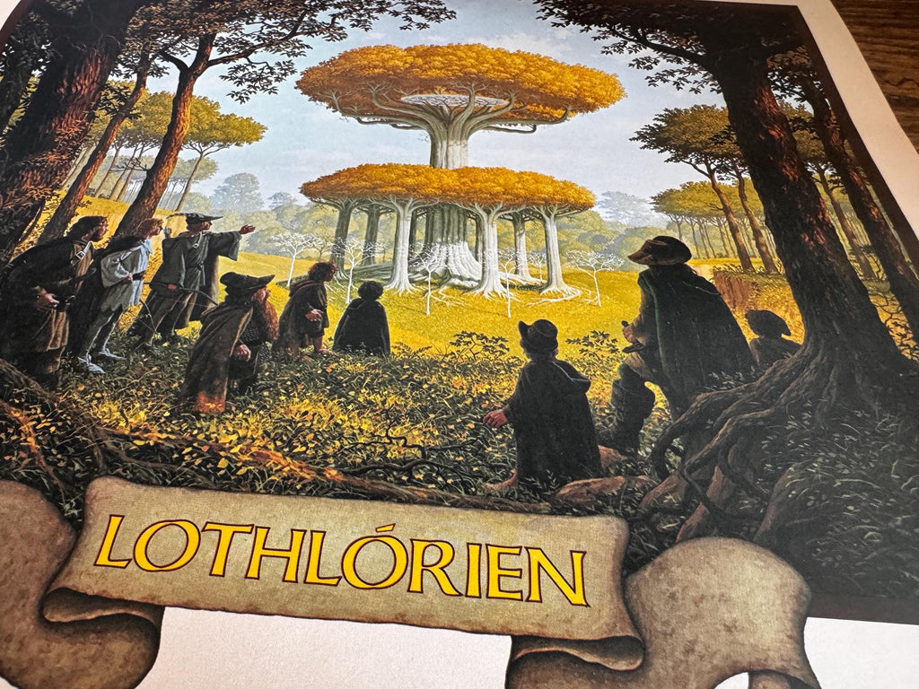 Lothlórien Fantasy Print by Hildebrandt | 1977 Calendar Page