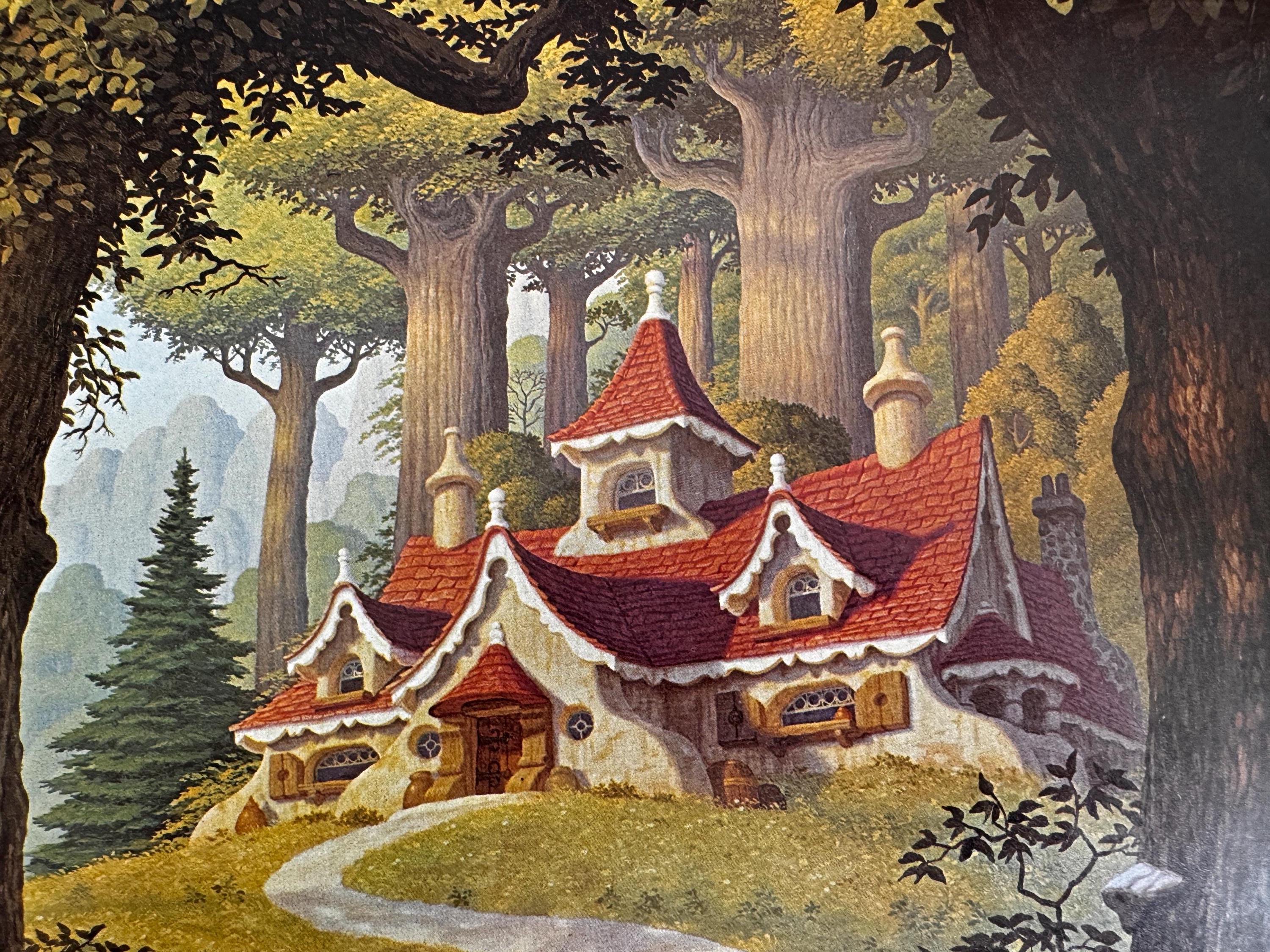 Rivendell Fantasy Art Print by Hildebrandt | 1977 Calendar Page