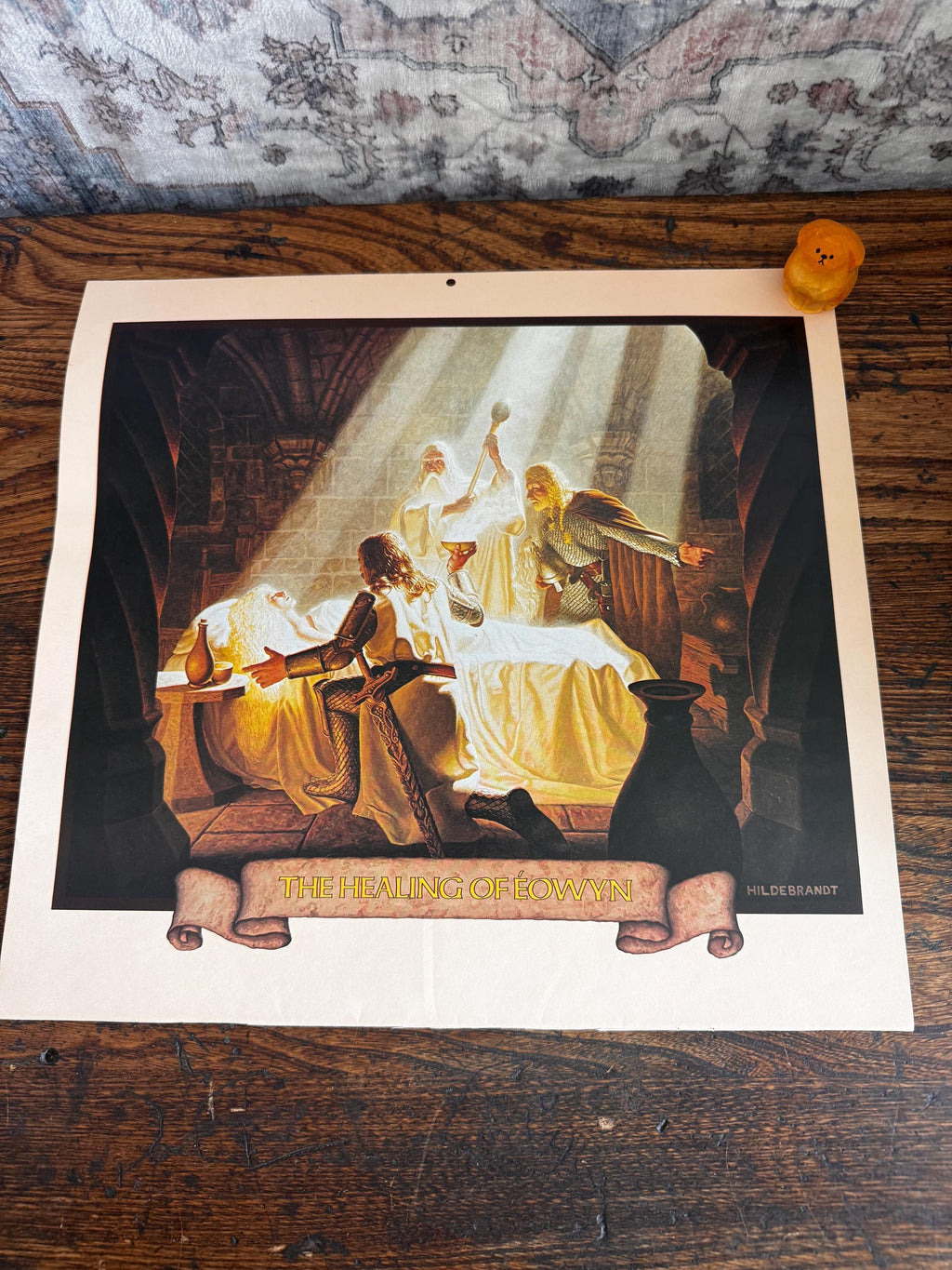 The Healing of Éowyn Fantasy Art Print by Hildebrandt | 1977 Calendar Page