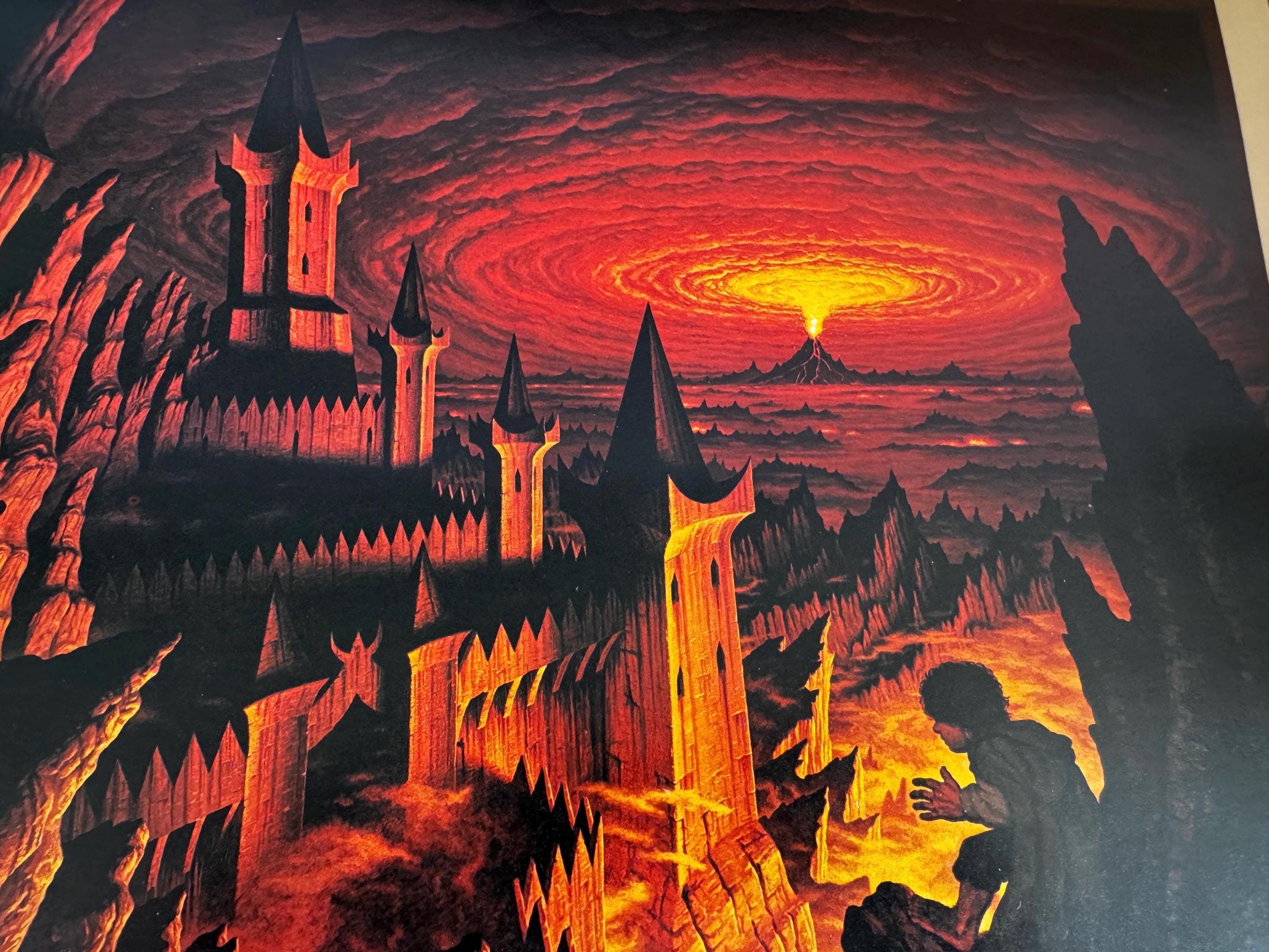 Cirith Ungol Art Print Fantasy Art Print by Hildebrandt | 1977 Calendar Page