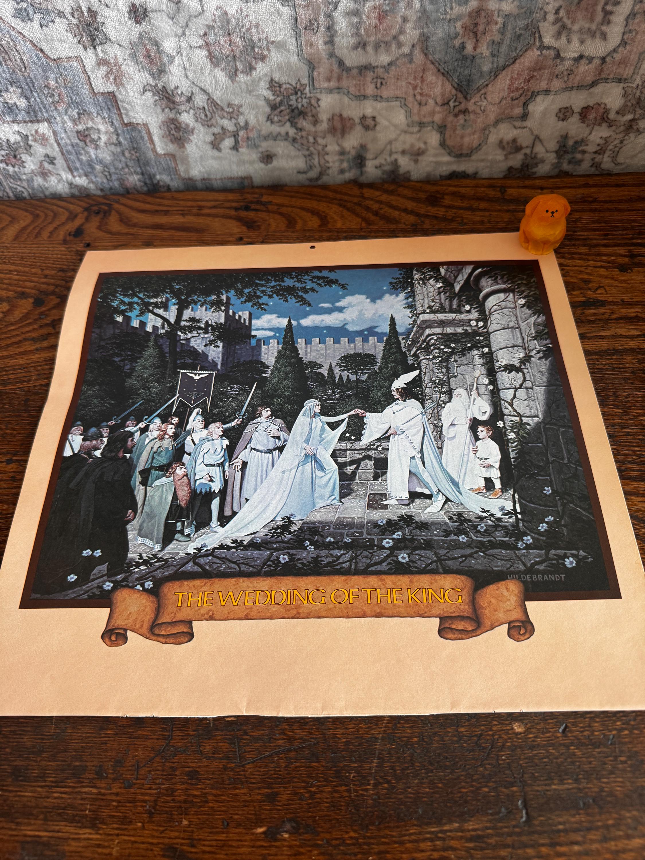 The Wedding of the King Fantasy Art Print by Hildebrandt | 1977 Calendar Page