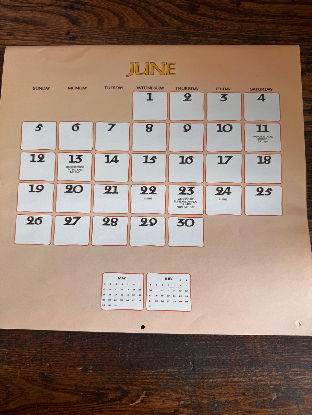 An Unexpected Party and Helm's Deep Prints by Hilderbrandt | 1977 Calendar Centerfold