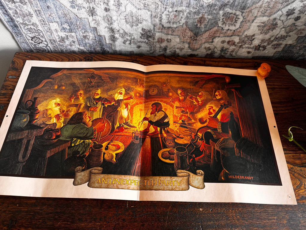 An Unexpected Party and Helm's Deep Prints by Hilderbrandt | 1977 Calendar Centerfold
