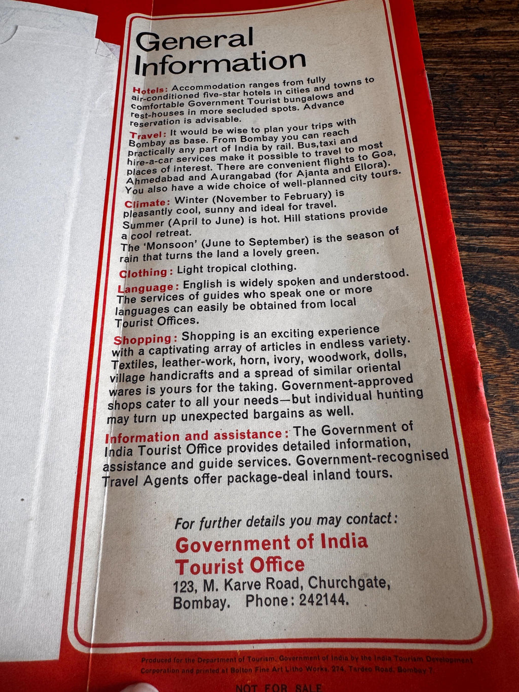Lot of 5 Vintage India Travel Brochures