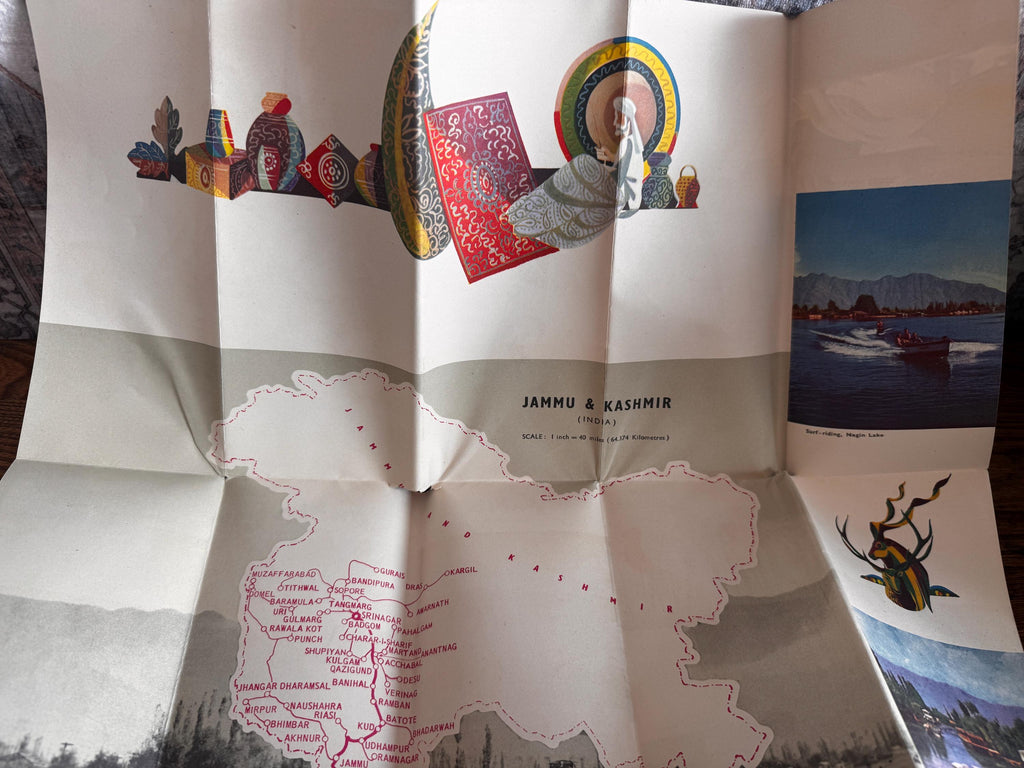 Lot of 6 Vintage Travel Brochures and Maps of India