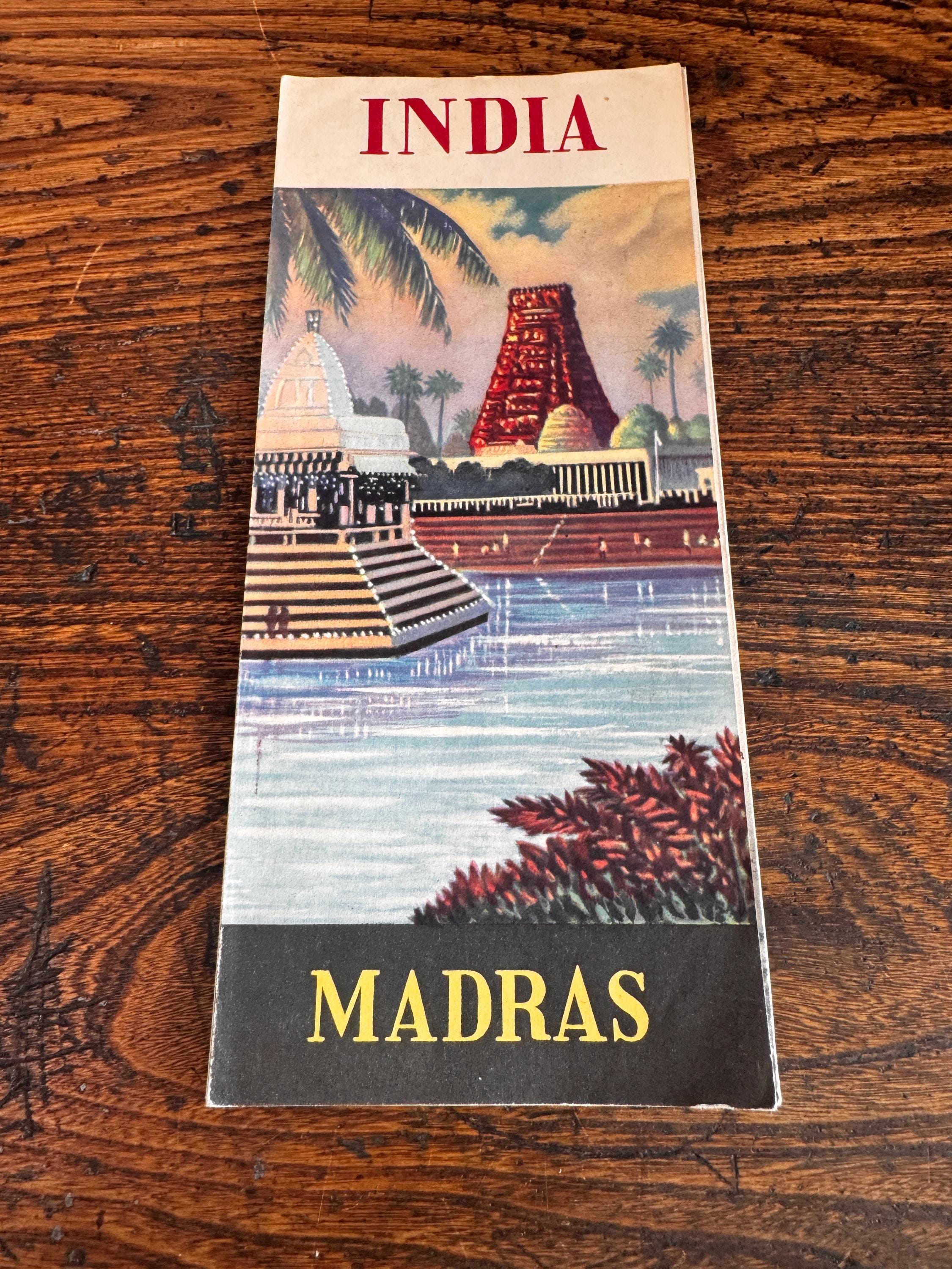 Lot of 5 Vintage Indian Travel Brochures and Maps