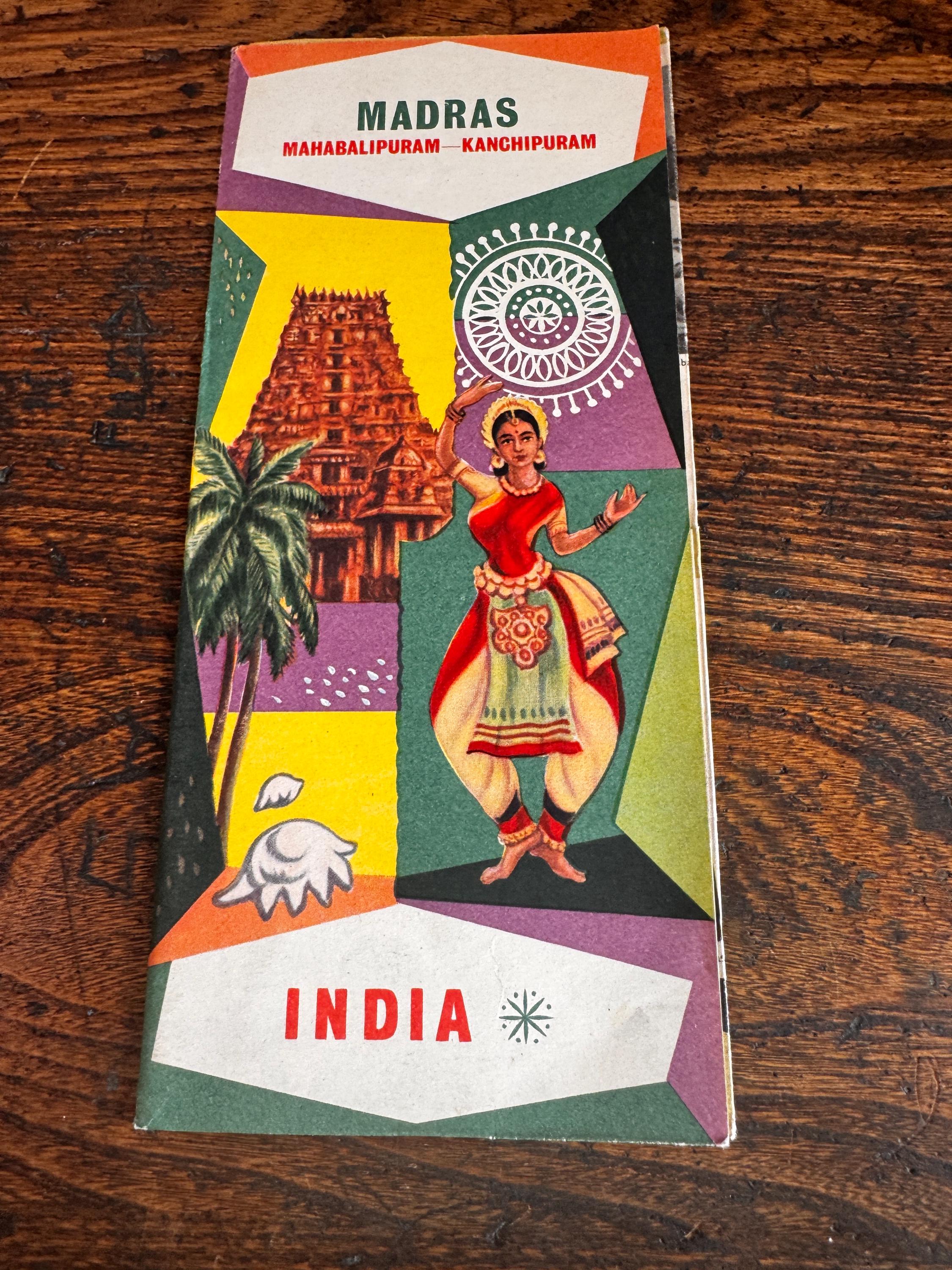 Lot of 5 Vintage India Travel Brochures and Maps