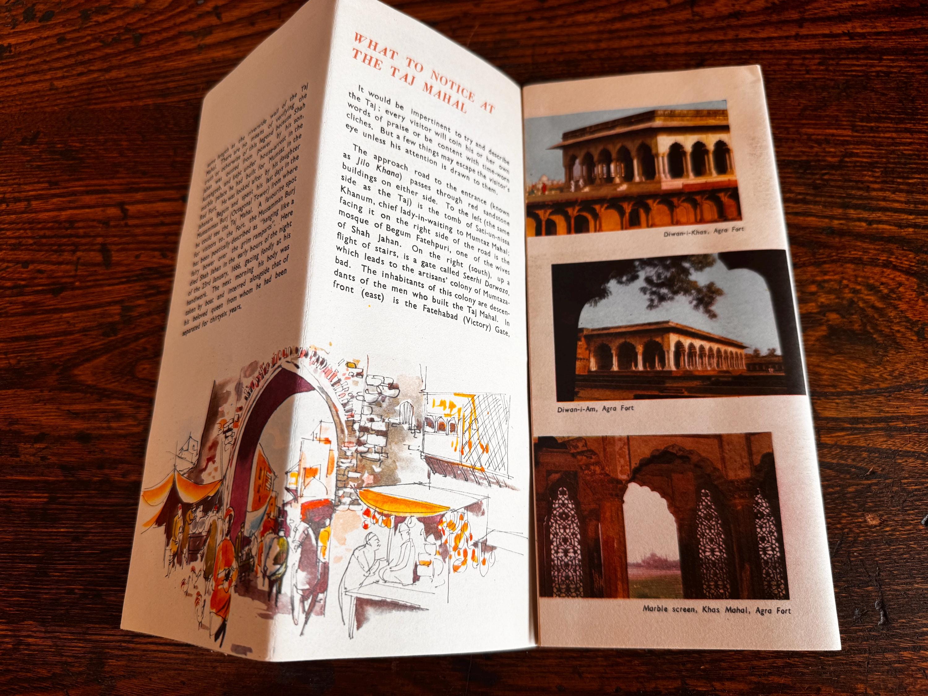 Lot of 5 Vintage India Travel Brochures and Maps