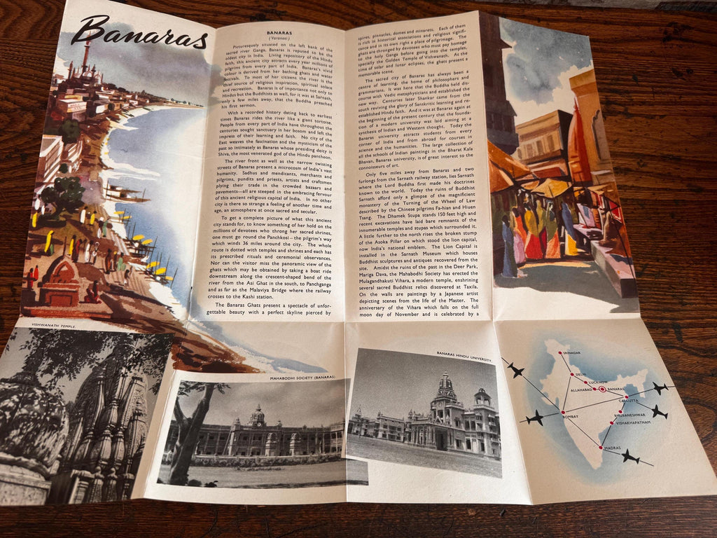 Lot of 5 Vintage Indian Travel Brochures and Maps