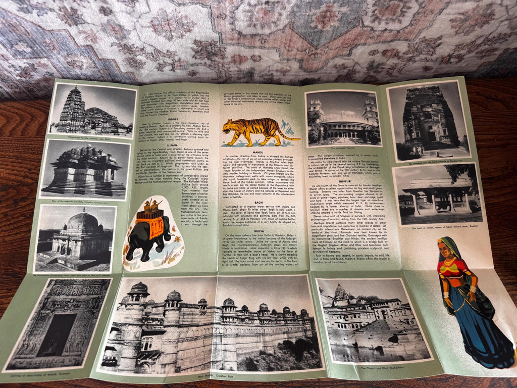 Lot of 5 Vintage Indian Travel Brochures and Maps