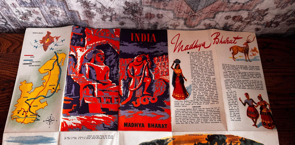 Lot of 5 Vintage Indian Travel Brochures and Maps