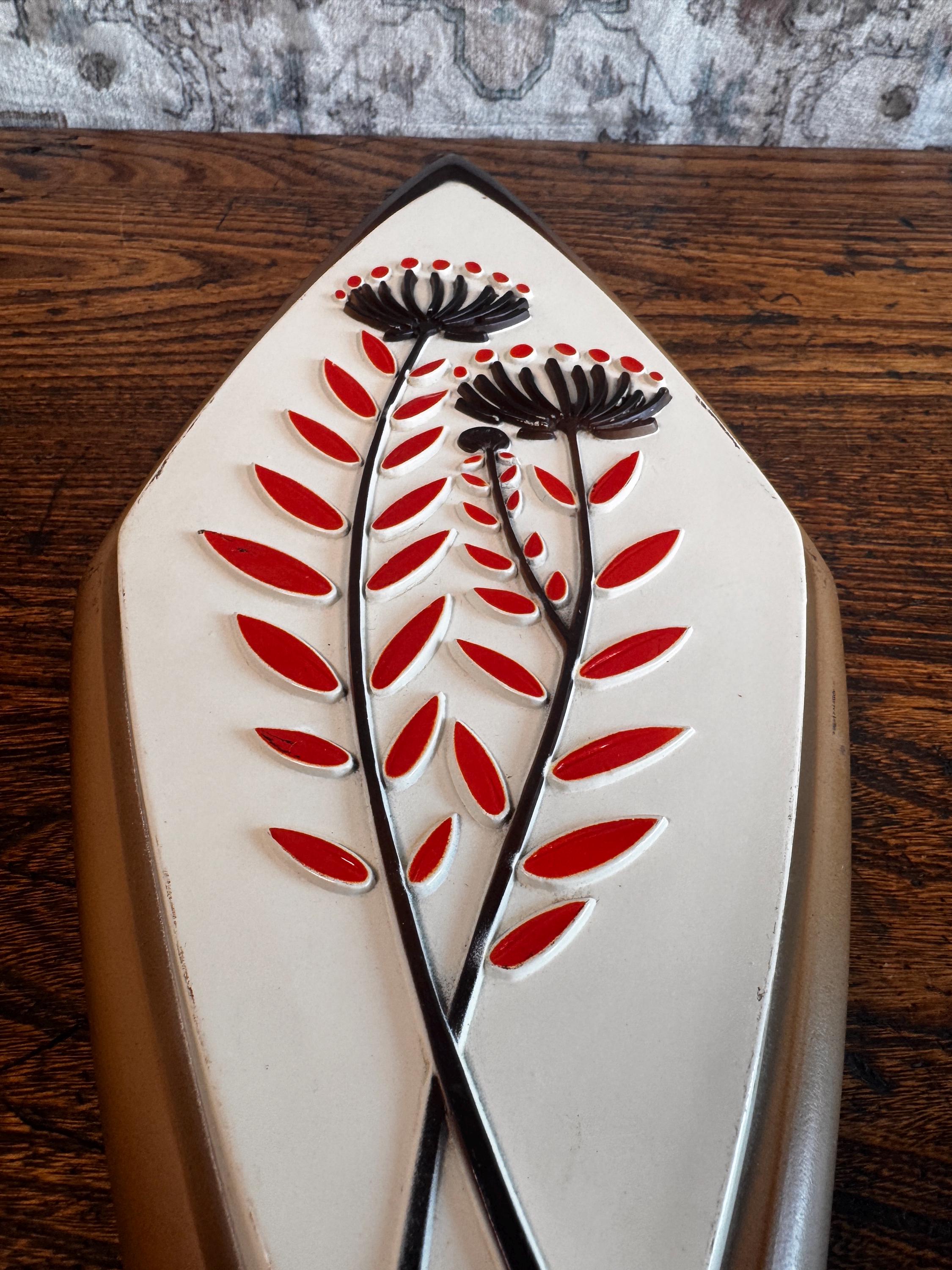 Set of Four Mid-Century Modern Syroco Wall Plaques with Floral Motifs