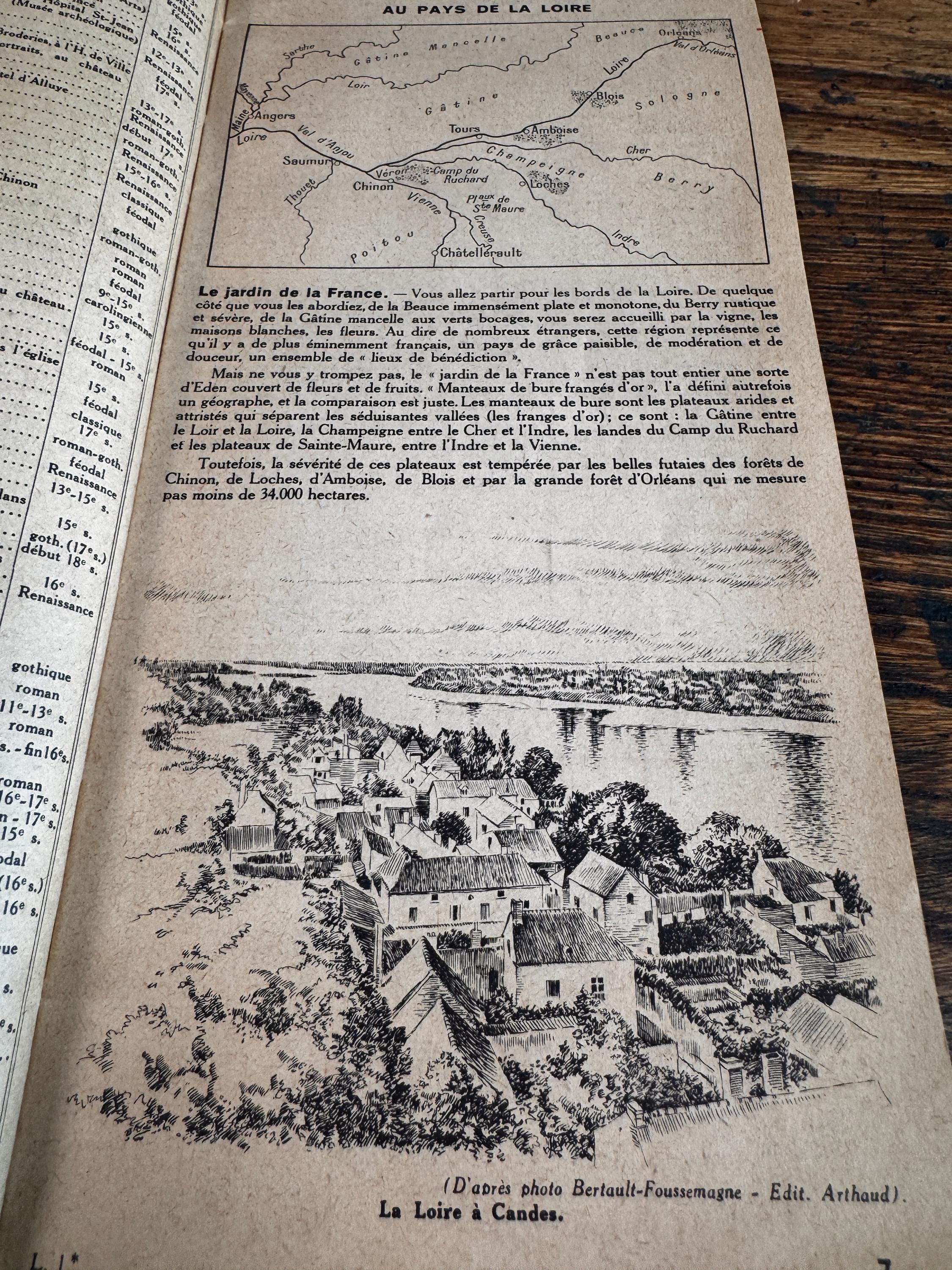 Chateau de la Loire by Michelin | 1948 Softcover Travel Guide