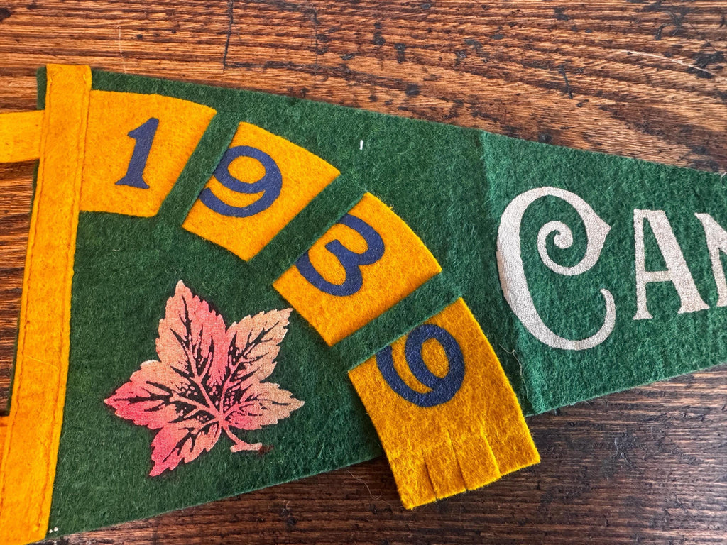 1939 Canada Felt Pennant with Maple Leaf Design