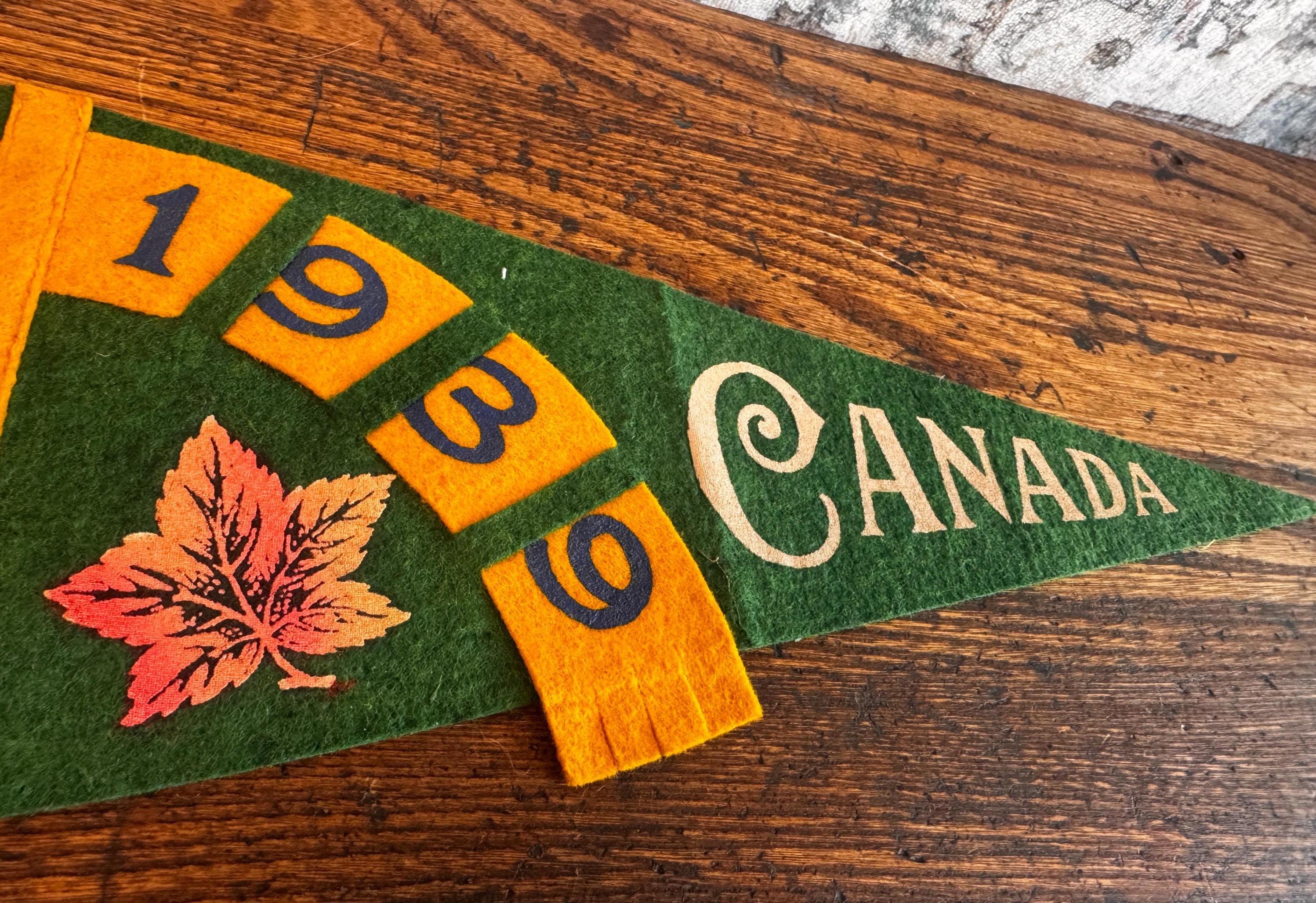 1939 Canada Felt Pennant with Maple Leaf Design
