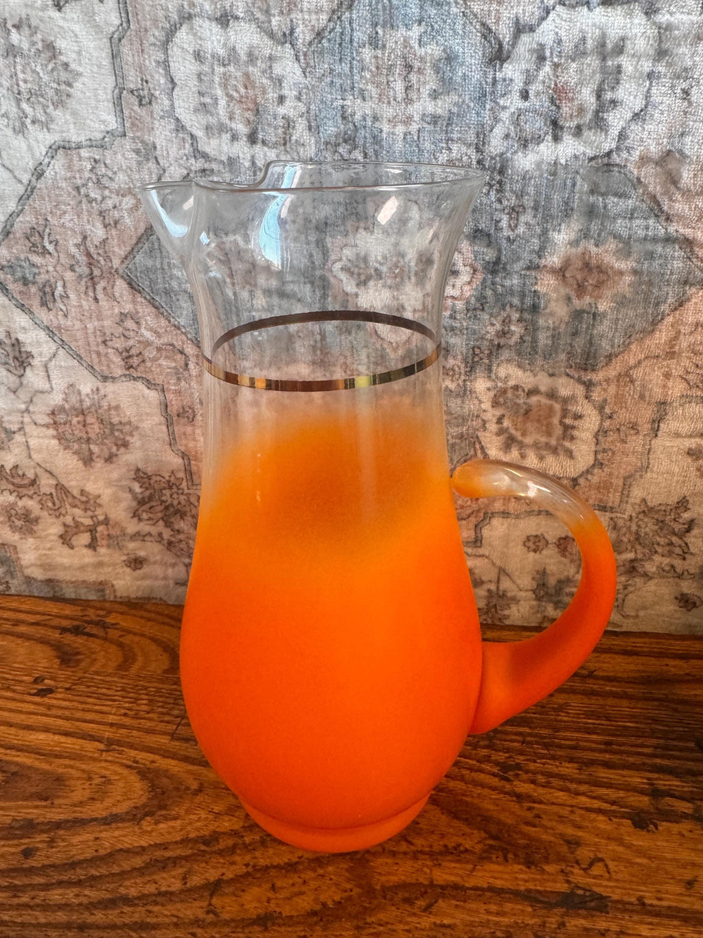 Blendo 1950s Orange Juice Pitcher with Gradient Glass