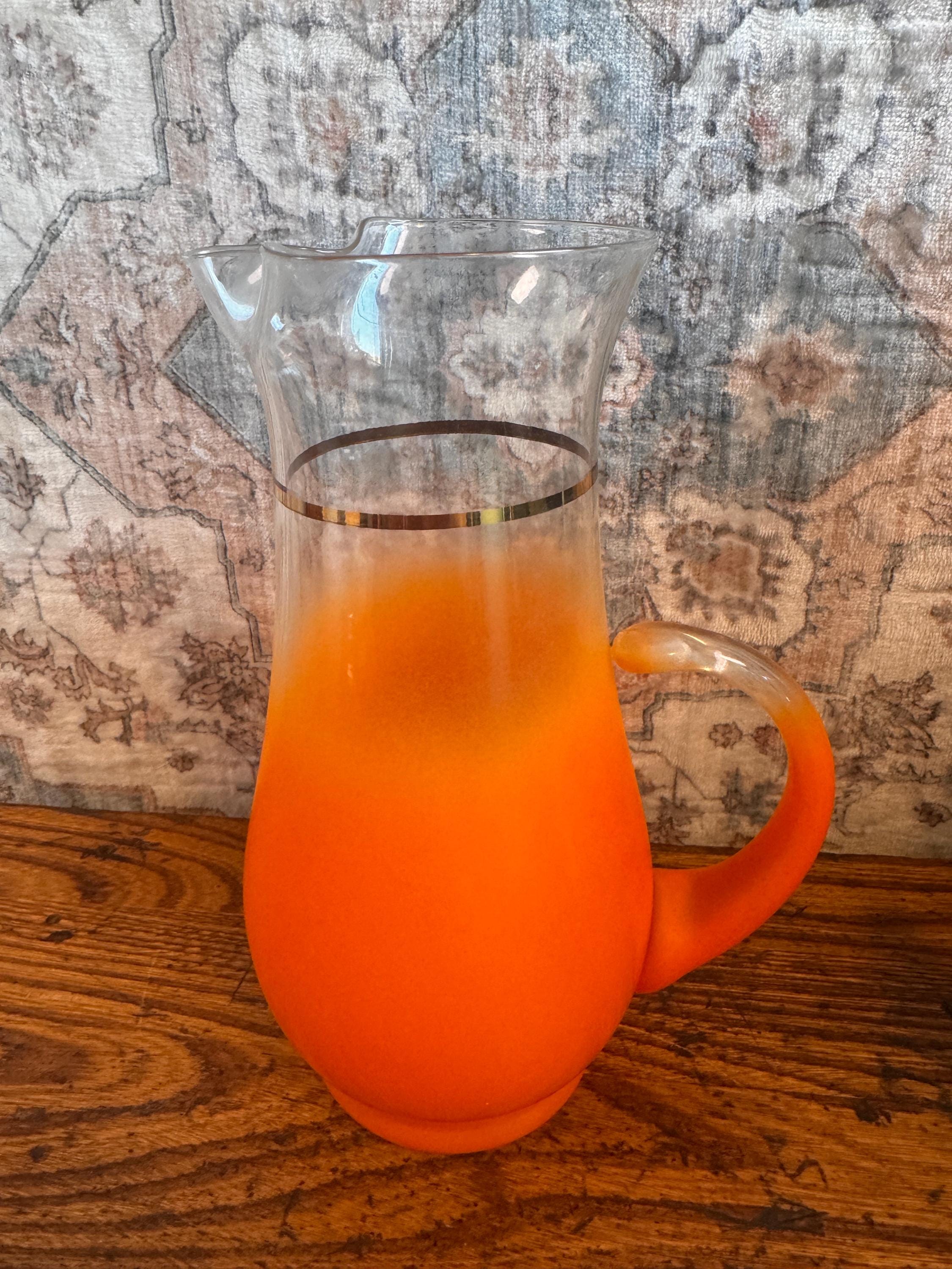 Blendo 1950s Orange Juice Pitcher with Gradient Glass